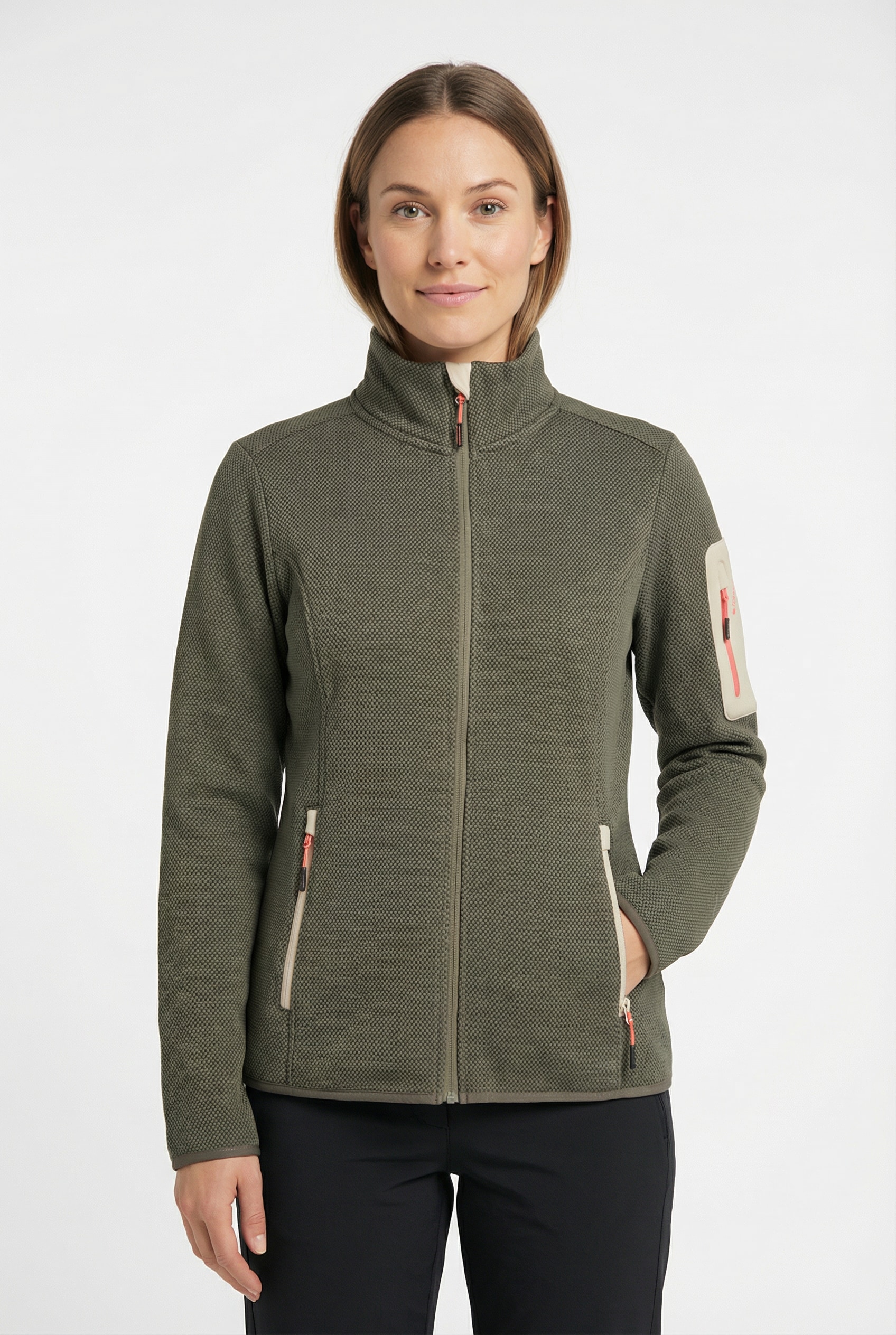 Icepeak Fleecejacke »BOWERSVILLE« mit Reißverschlusstaschen und Ärmeltasche, schnell trocknend