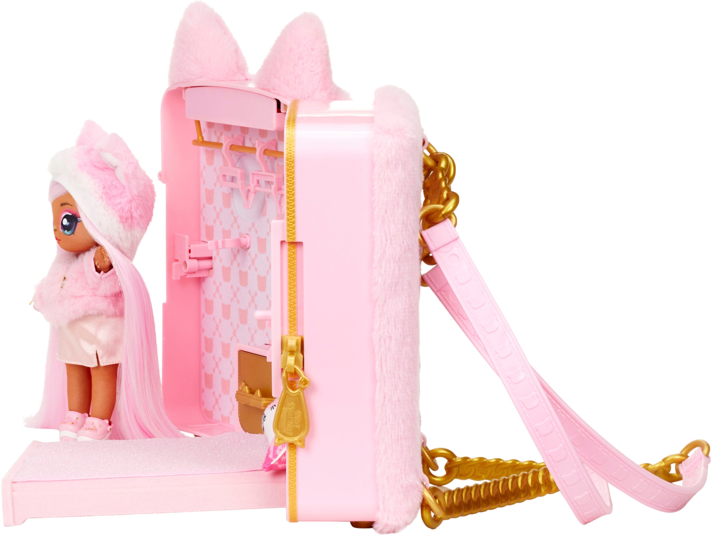 MGA ENTERTAINMENT Puppenmöbel »3in1 Backpack Bedroom Series 3 Playset - Pink Kitty«, Na!Na!Na! Surprise