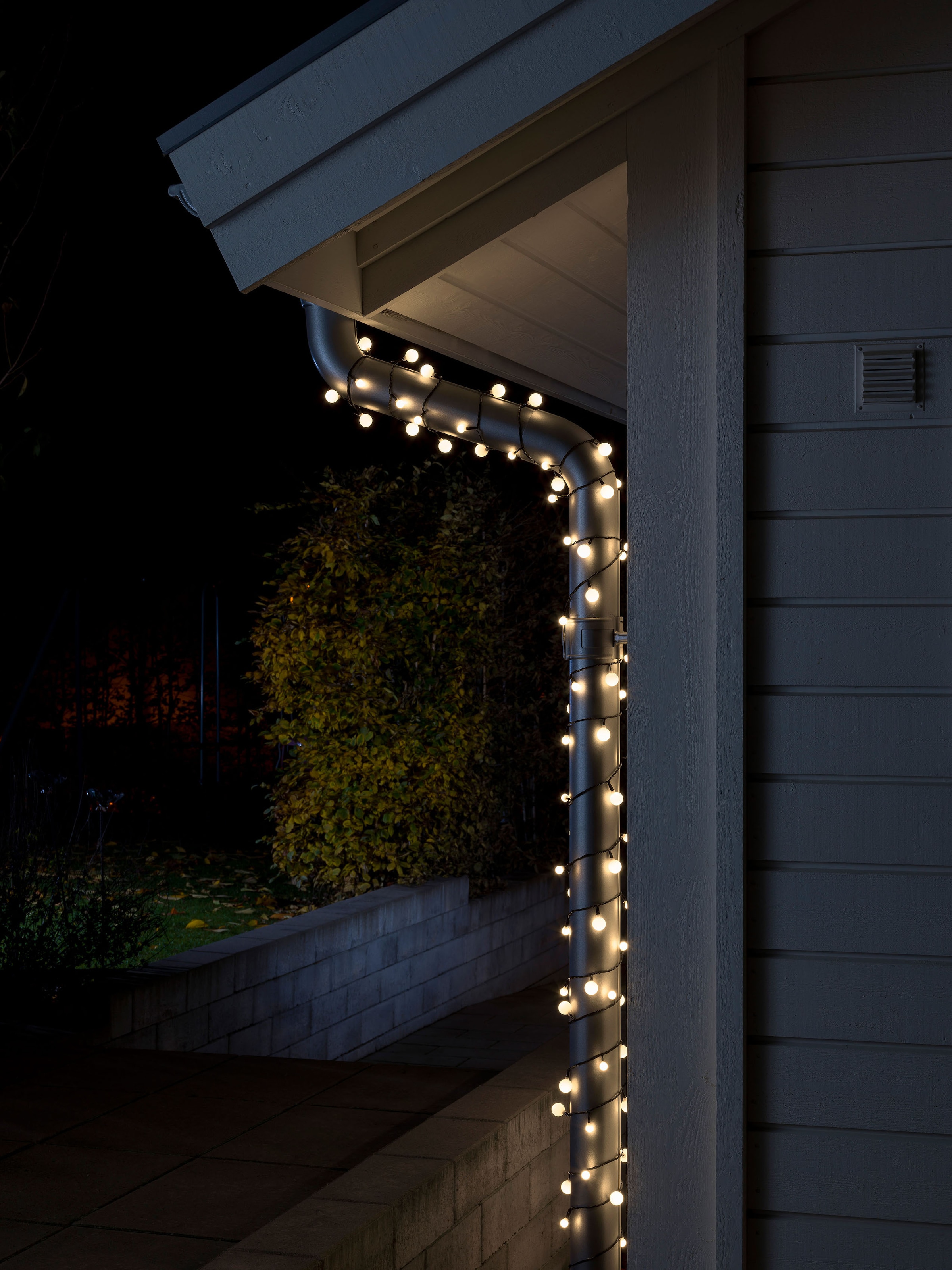 LED-Lichterkette »Weihnachtsdeko aussen«, 80 St.-flammig, LED Globelichterkette,...