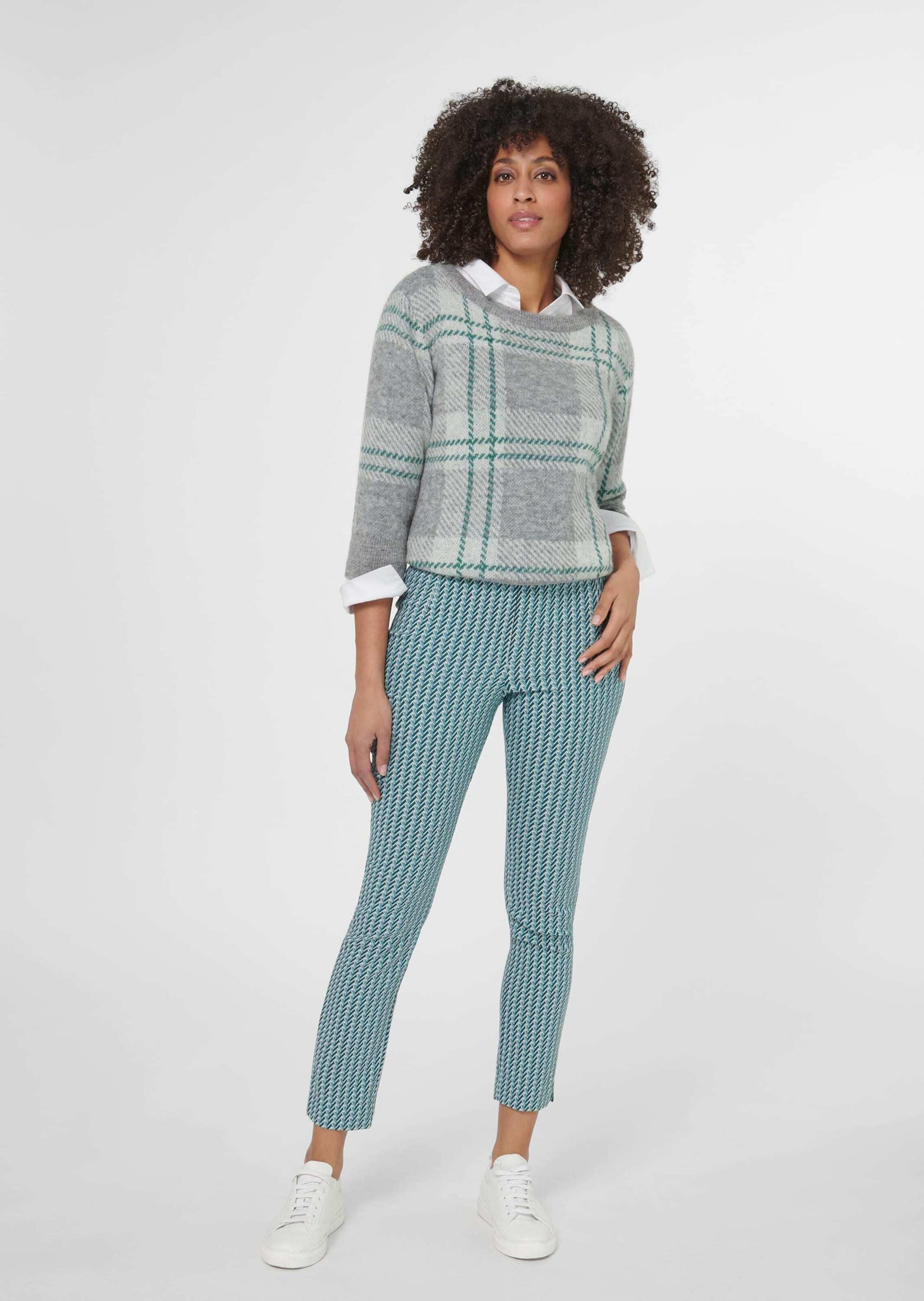 MADELEINE Stretch-Hose »Hose Schlanke Jacquard-Hose zum Schlüpfen«