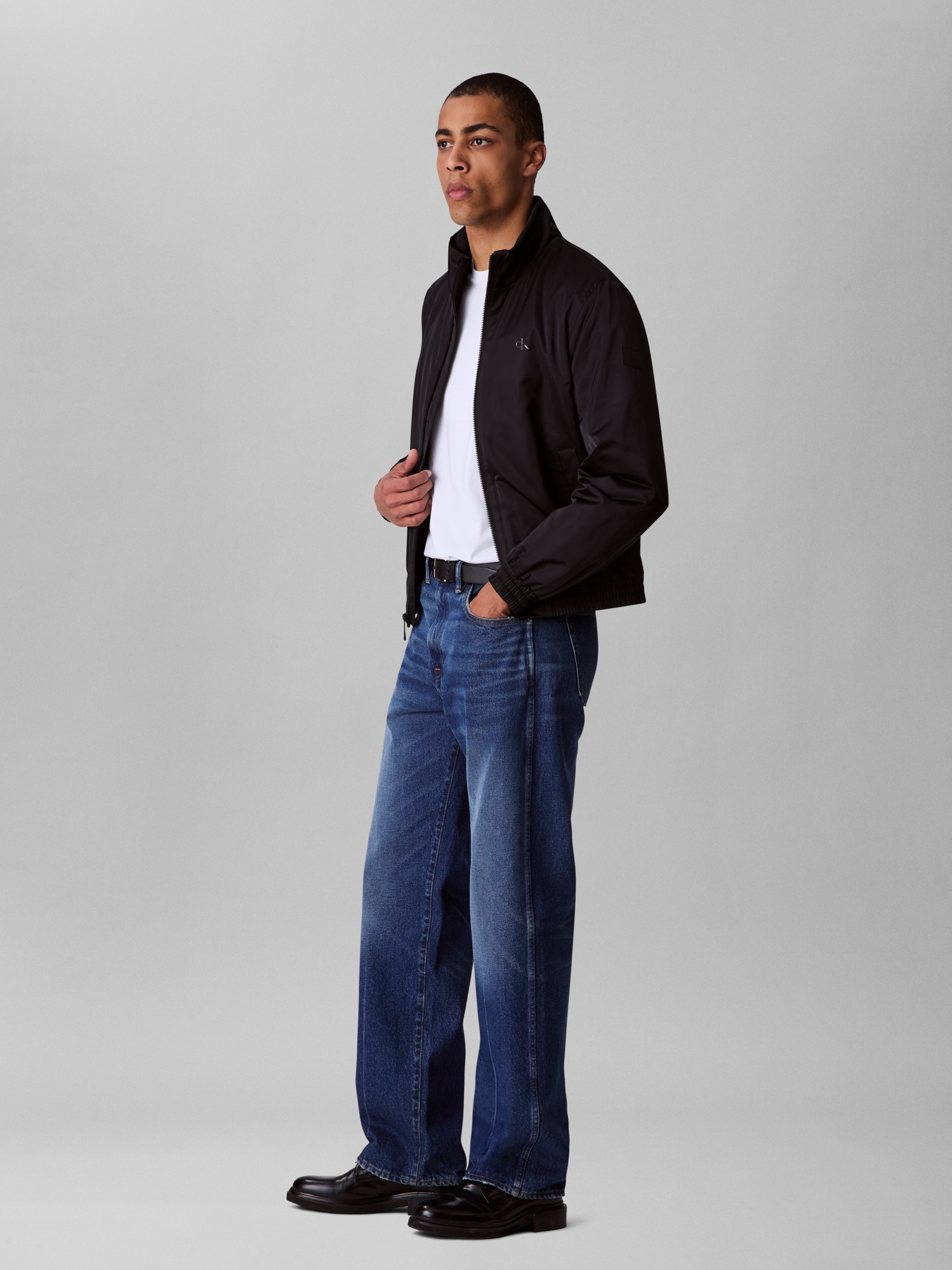 Calvin Klein Jeans Bomberjacke »LS PADDED HARRINGTON JACKET« ohne Kapuze Mit Rundhalsausschnitt mit Stehkragen