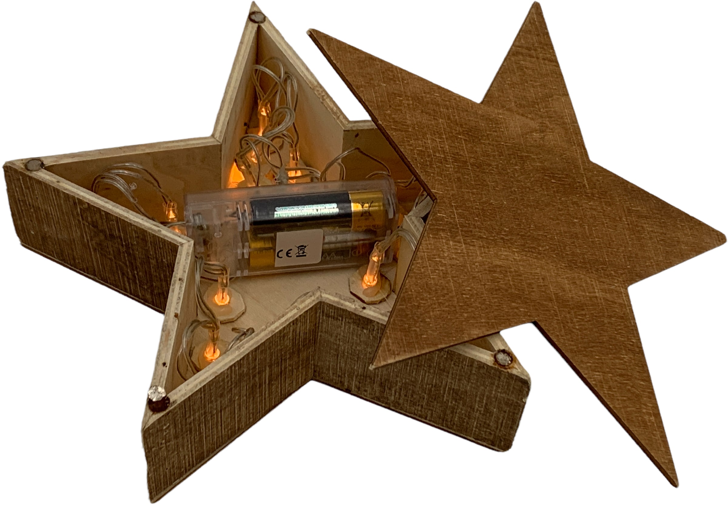 LED Stern »Weihnachtsstern, Weihnachtsdeko«, Holz, ca. 20 mit XXL Jahren kaufen aus 3 cm Ø | Garantie online