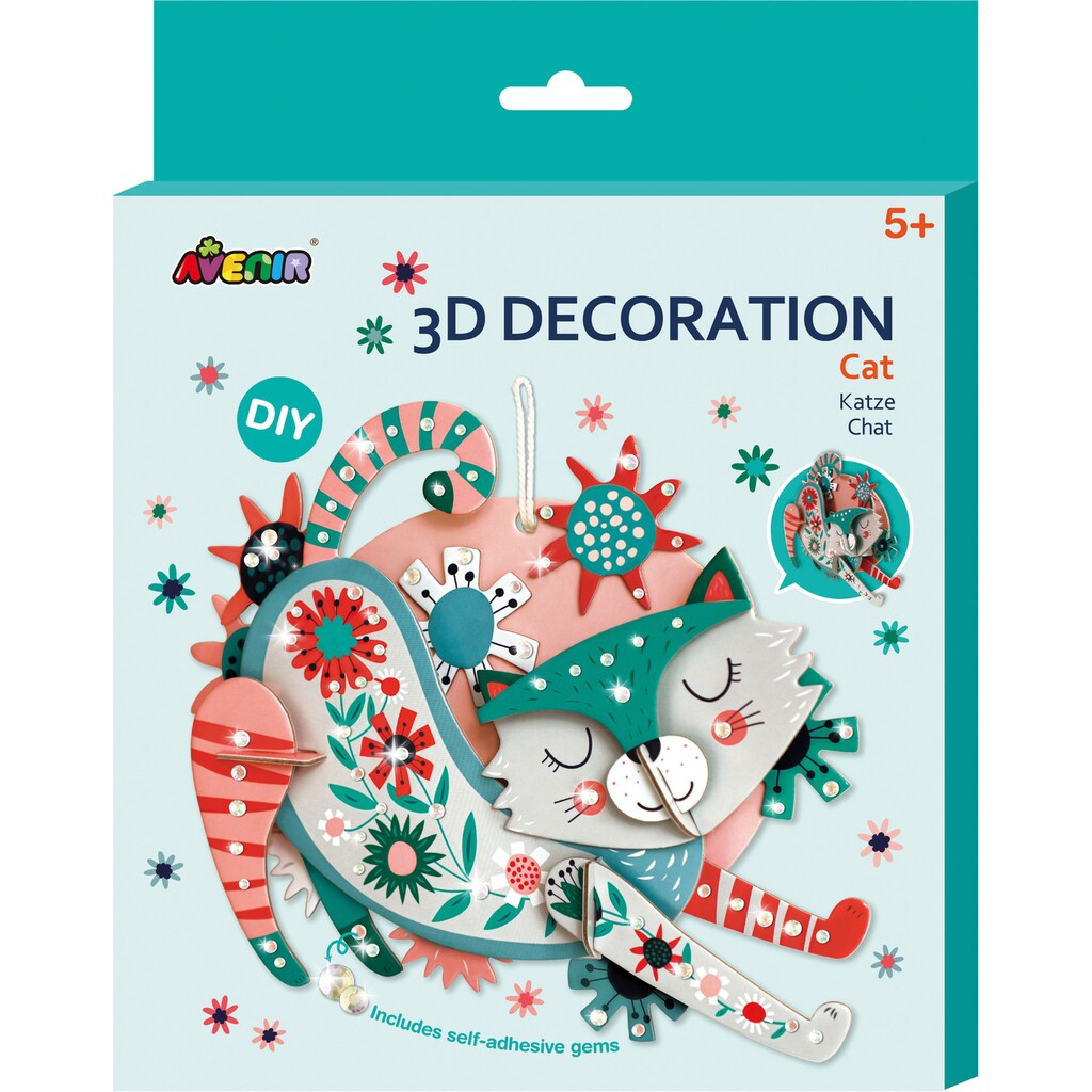 Avenir Kreativset »3D Dekoration Katze«