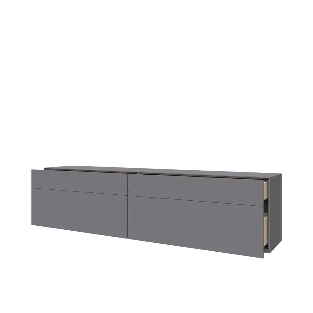 LeGer Home by Lena Gercke Lowboard »Essentials, TV-Board, TV-Kommode, TV-Schrank,  TV-Möbel« 2 Stk. tlg. Breite: 222 cm, UV lackiert, Push-to-open-Funktion