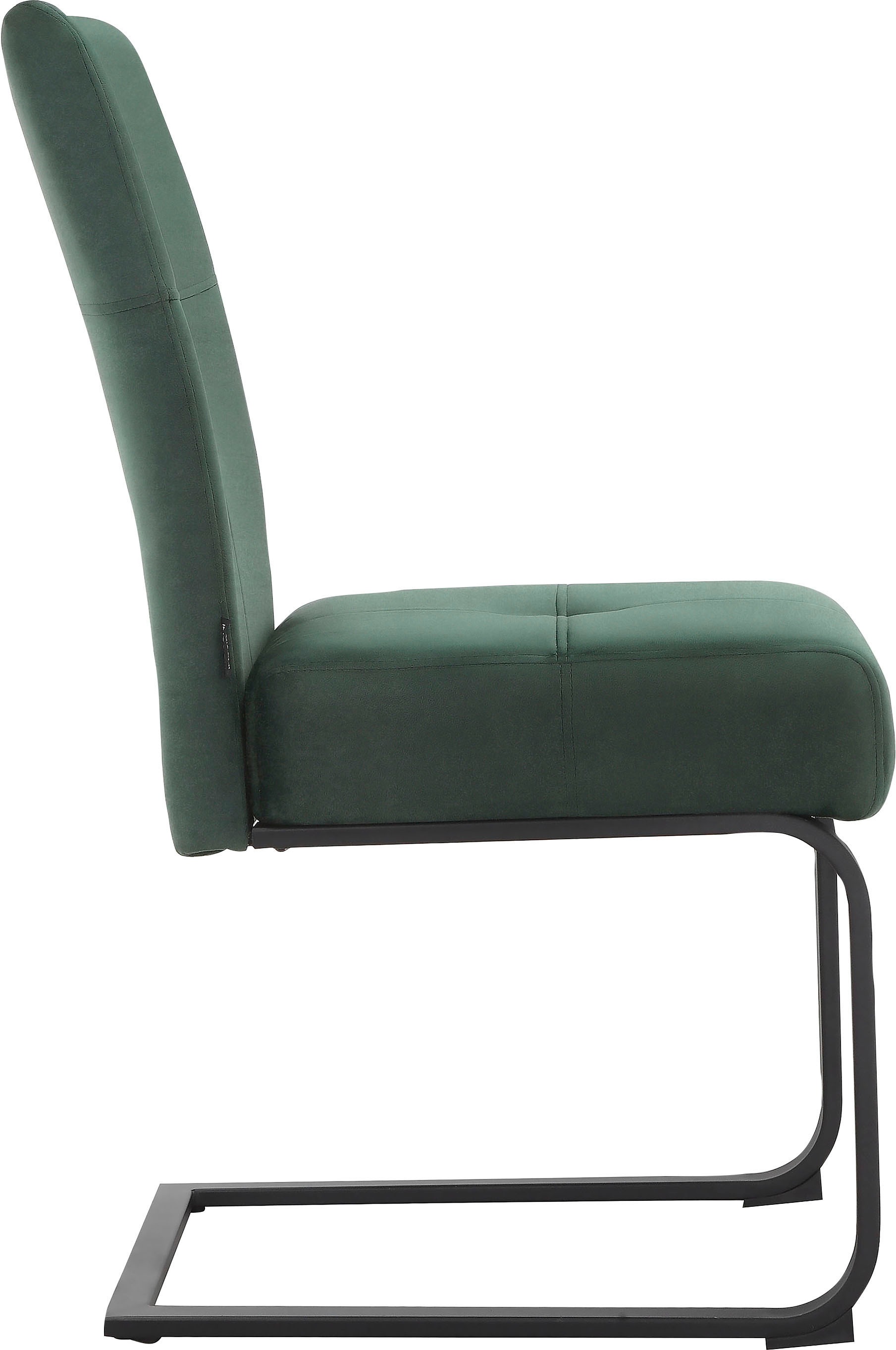 INOSIGN Esszimmerstuhl »Bjarka«, 2 St., Veloursstoff, Sitz und Rücken gepolstert, Gestell aus Metall, Sitzhöhe 48,5 cm