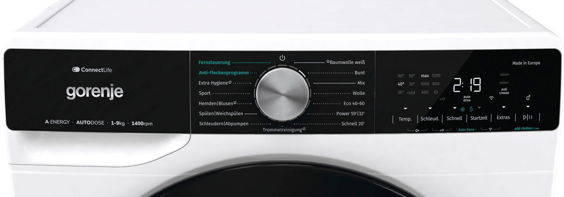 GORENJE Waschmaschine »WNS 94 AAT3«, 9 kg, 1400 U/min, AutoDosing System