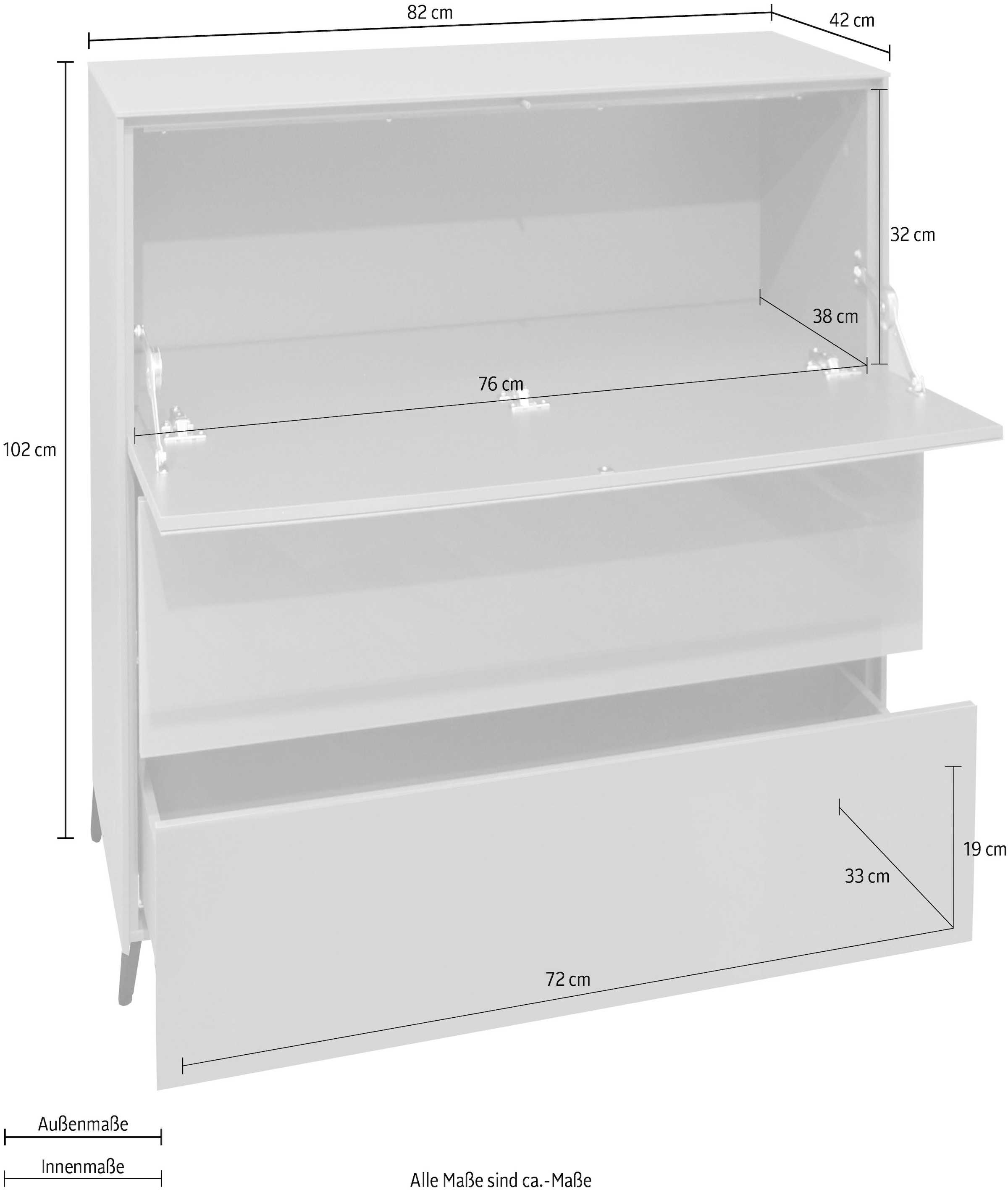 Mäusbacher Kommode »Imola TOPSELLER!«, (OTTOs Choice), Mäusbacher Kommode mit Glasfront und Glasoberplatte