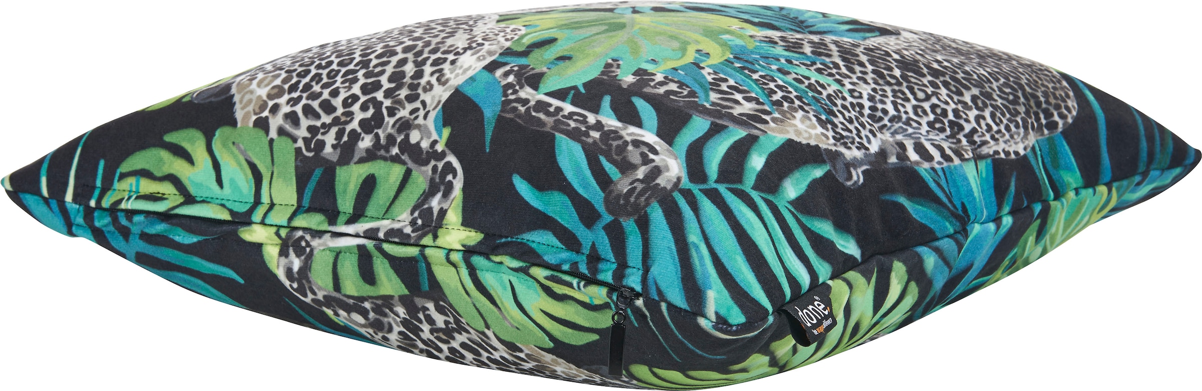 done.® Dekokissen »Velour Print Leopard«, Beidseitig bedruckte Kissenhüle ohne Füllung, 1 Stück