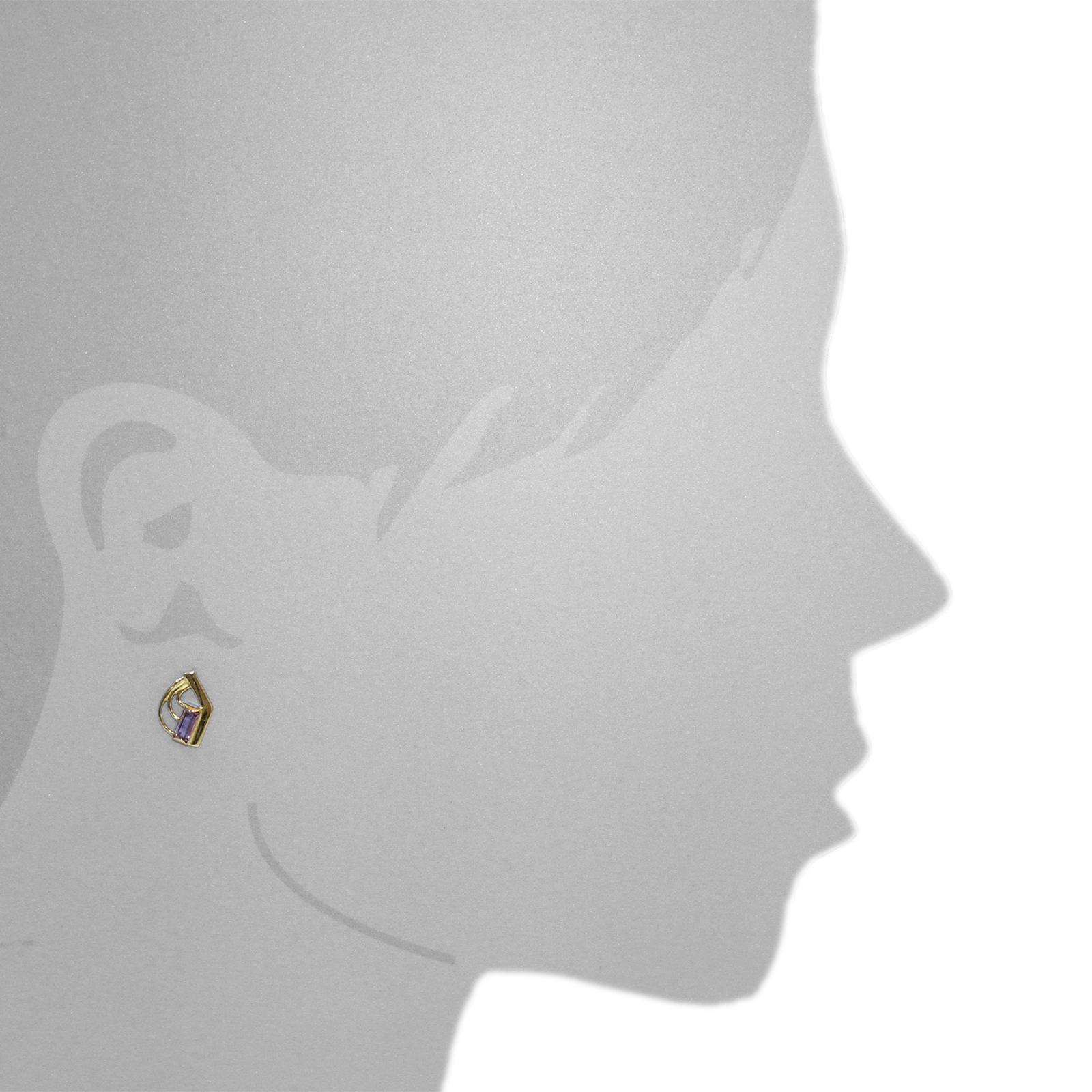 OSTSEE-SCHMUCK Paar Ohrstecker »- Mindy - Gold 333/000 - Amethyst«