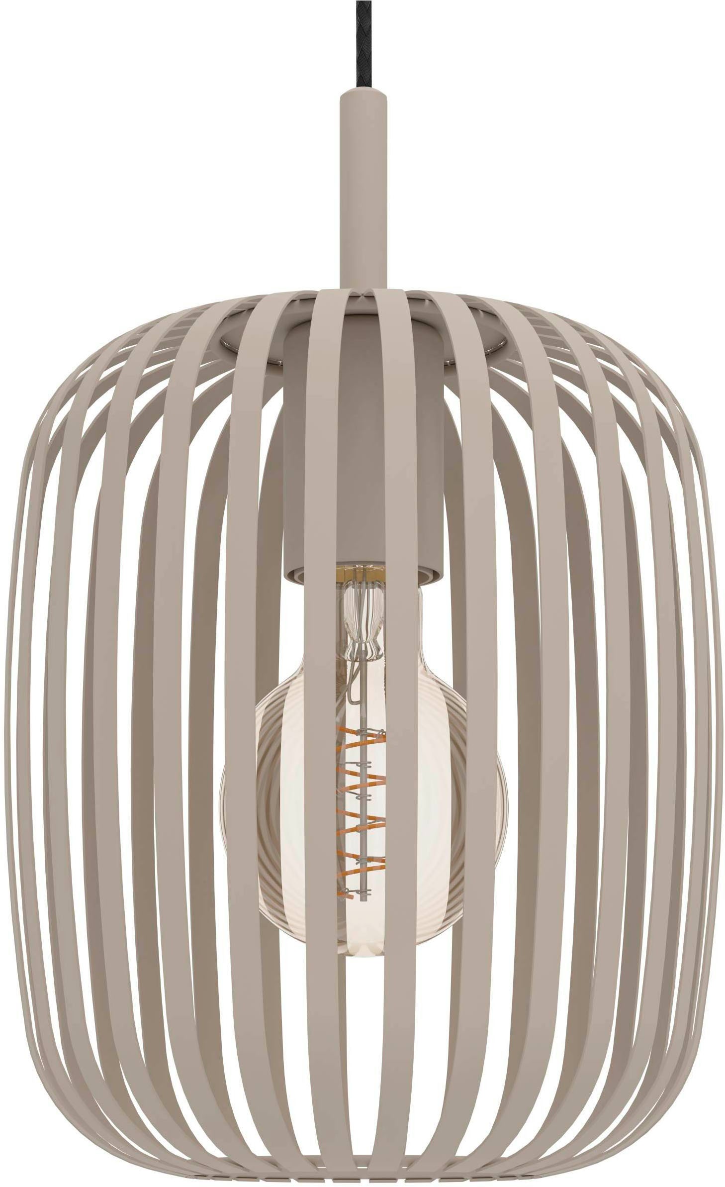 EGLO Pendelleuchte »Hängeleuchte ROMAZZINA, exkl. E27, Stahl in sandfarben, Pendellampe« E27 Esszimmerlampe, 200x50cm, 1-flammig, modern, minimalistisch, Rondell