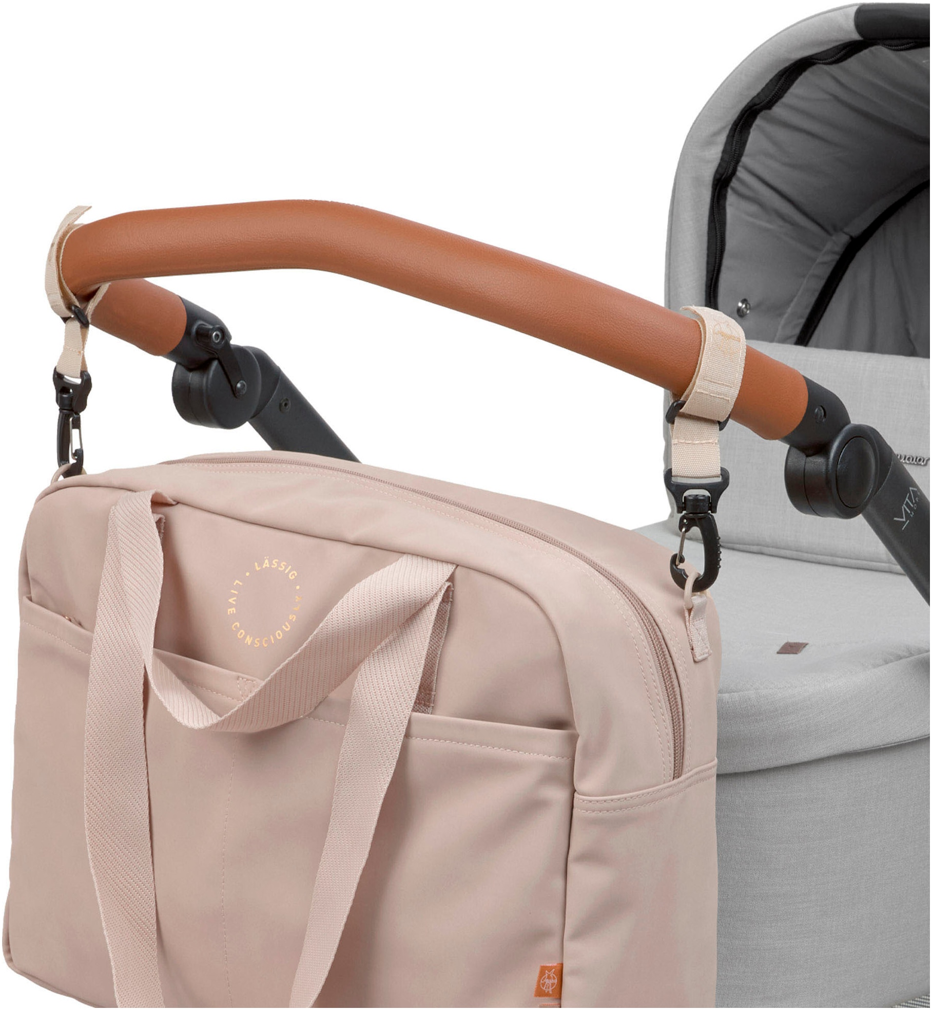 LÄSSIG Wickeltasche »Green Label, Everyday Bag humus«, für Kinderwagen oder Buggy