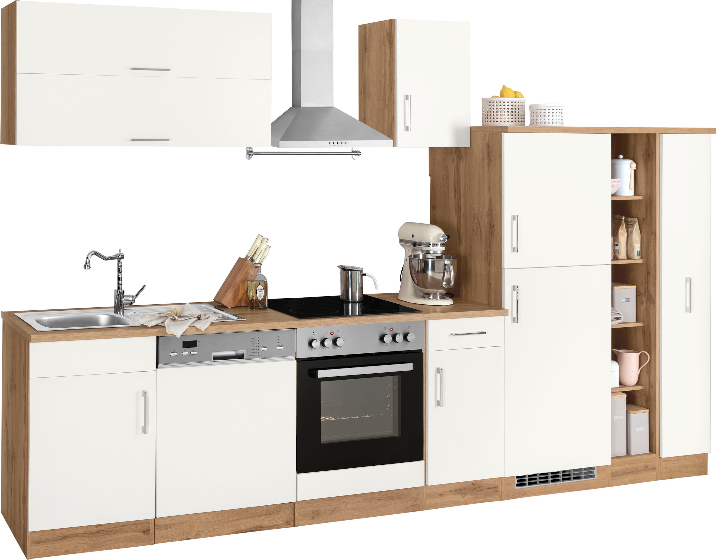 KOCHSTATION Küchenzeile »KS-Colmar«, ohne E-Geräte, Breite 330 cm