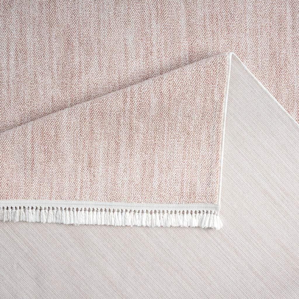 Carpet City Teppich »CLASICO 0052«, rechteckig, 11 mm Höhe, Läufer, Kurzflor, Hochtief-Muster, Boho, Fransen, Wohnzimmer