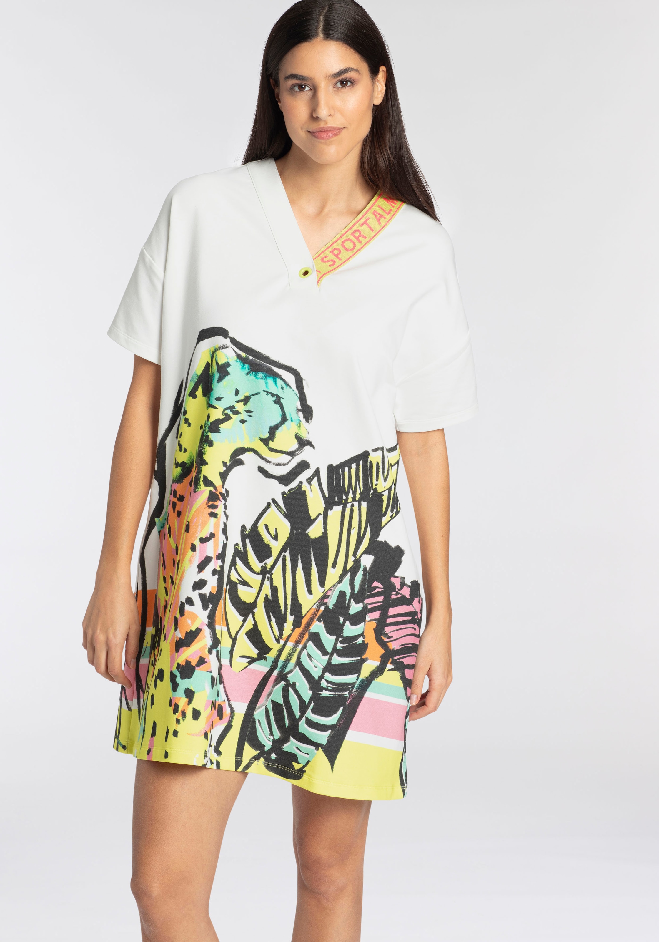 Shirtkleid, mit Tropicalprint