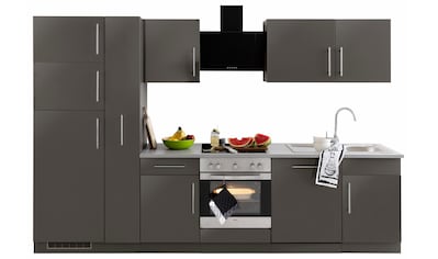 wiho Küchen Küchenzeile »Cali«, mit E-Geräten und Kühl-Gefrierkombination, Breite 310 cm kaufen