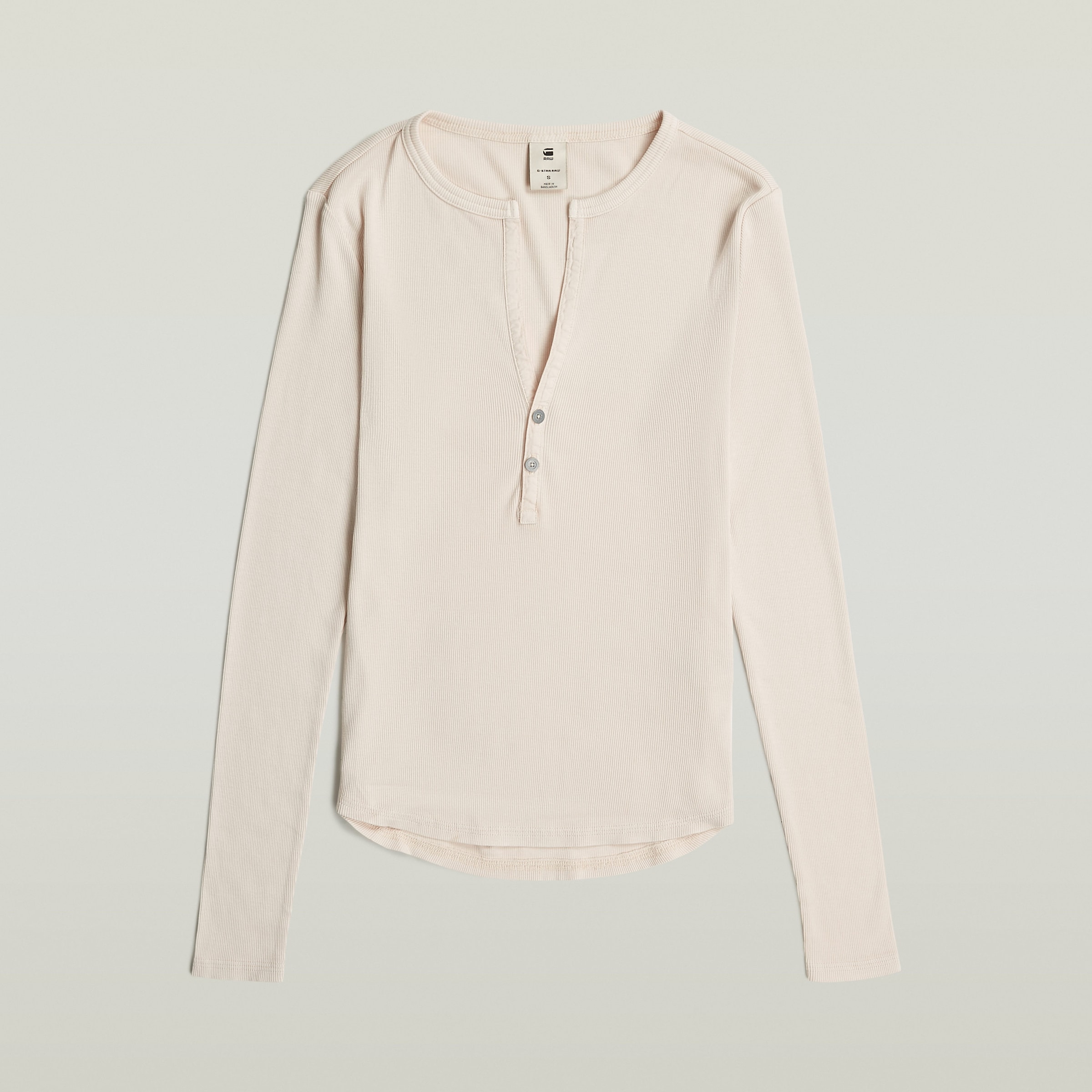 G-STAR Langarmshirt »Deep v slim«, mit Knopfverschluss