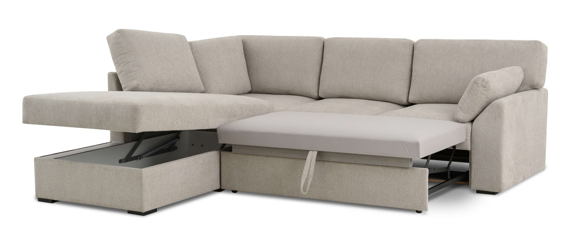 Home affaire Ecksofa »Citry«, (304 St.), Breite 242 cm, Chenille, Bettfunktion, Bettkasten, L-Form