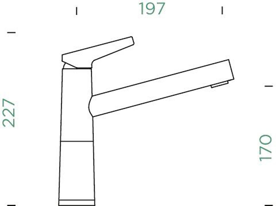 Schock Küchenarmatur »SC-510 FA« Festauslauf, Schwenkbereich 360°