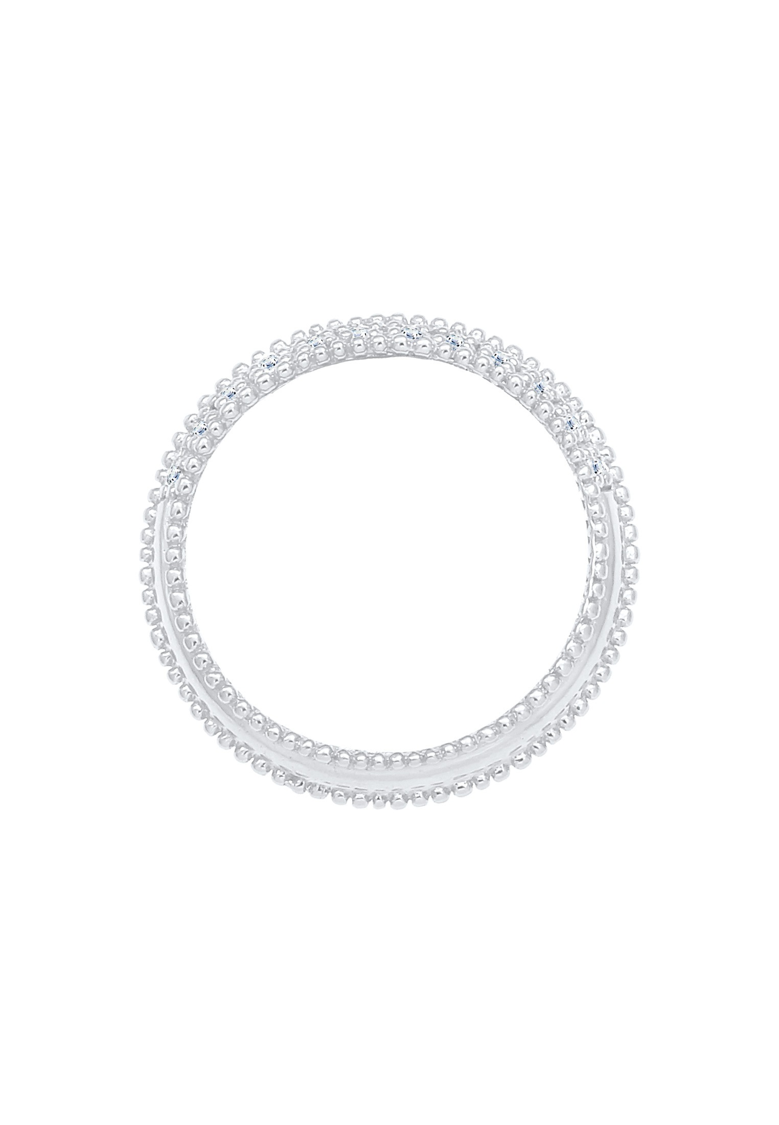 Elli DIAMONDS Verlobungsring »Ring Diamant (0.12 ct.) Kugeln Bandring 925er silber«