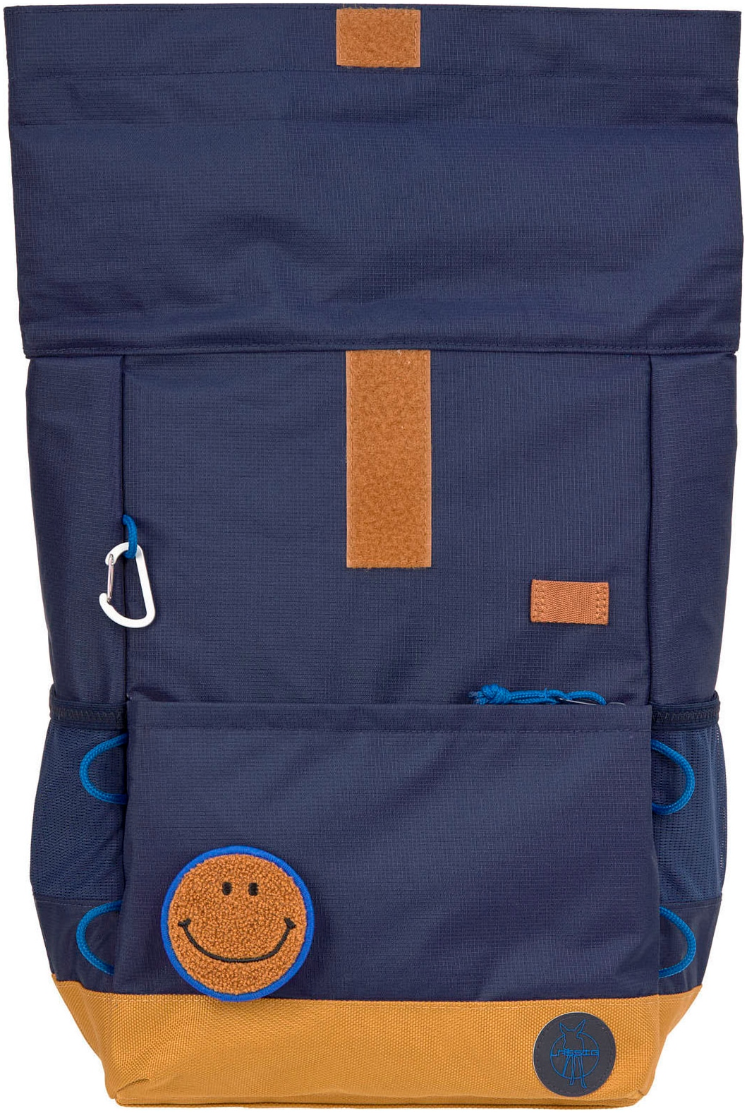 LÄSSIG Kinderrucksack »Little Gang, Medium Rolltop Backpack, navy«, Reflektoren, aus recycelten PET-Flaschen
