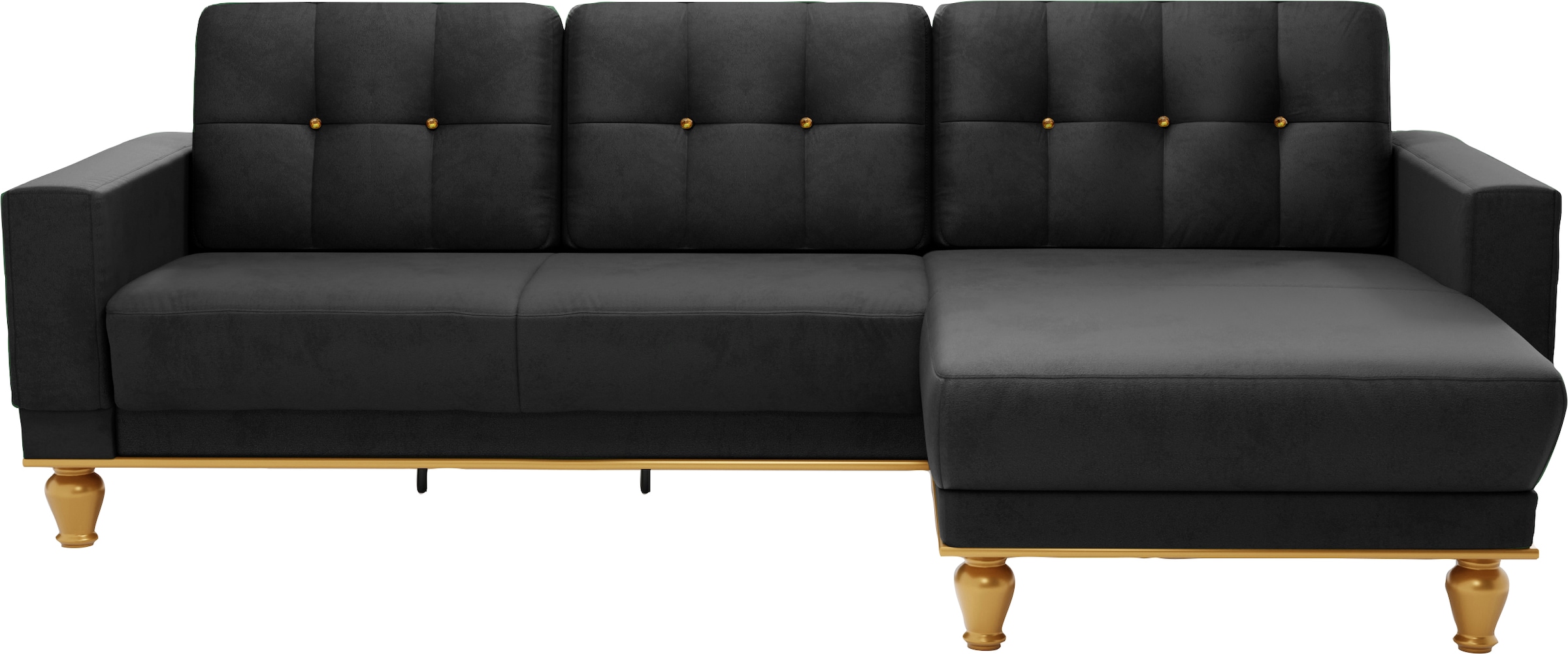 sit&more Ecksofa »Orient 5 L-Form« mit Strass-Stein, wahlweise mit Bettfunktion und Bettkasten
