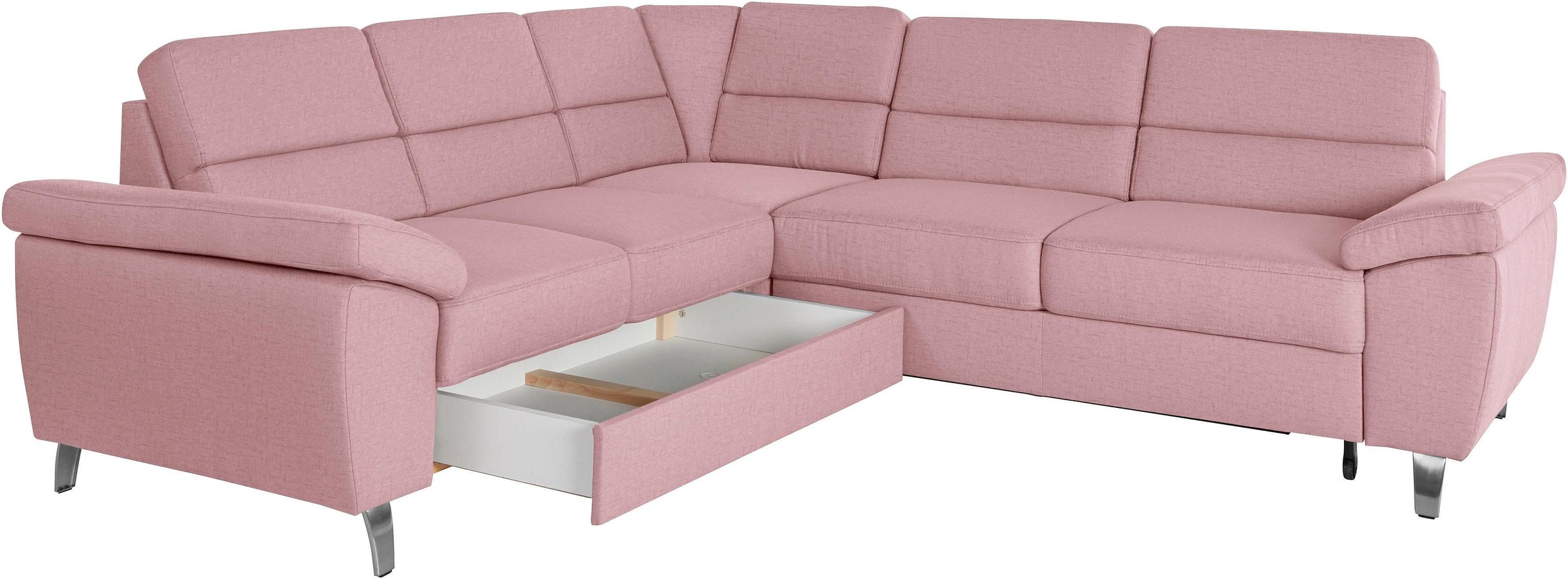 sit&more Ecksofa »Sorano L-Form«, wahlweise mit Bett- und Relaxfunktion, inkl. Bettkasten