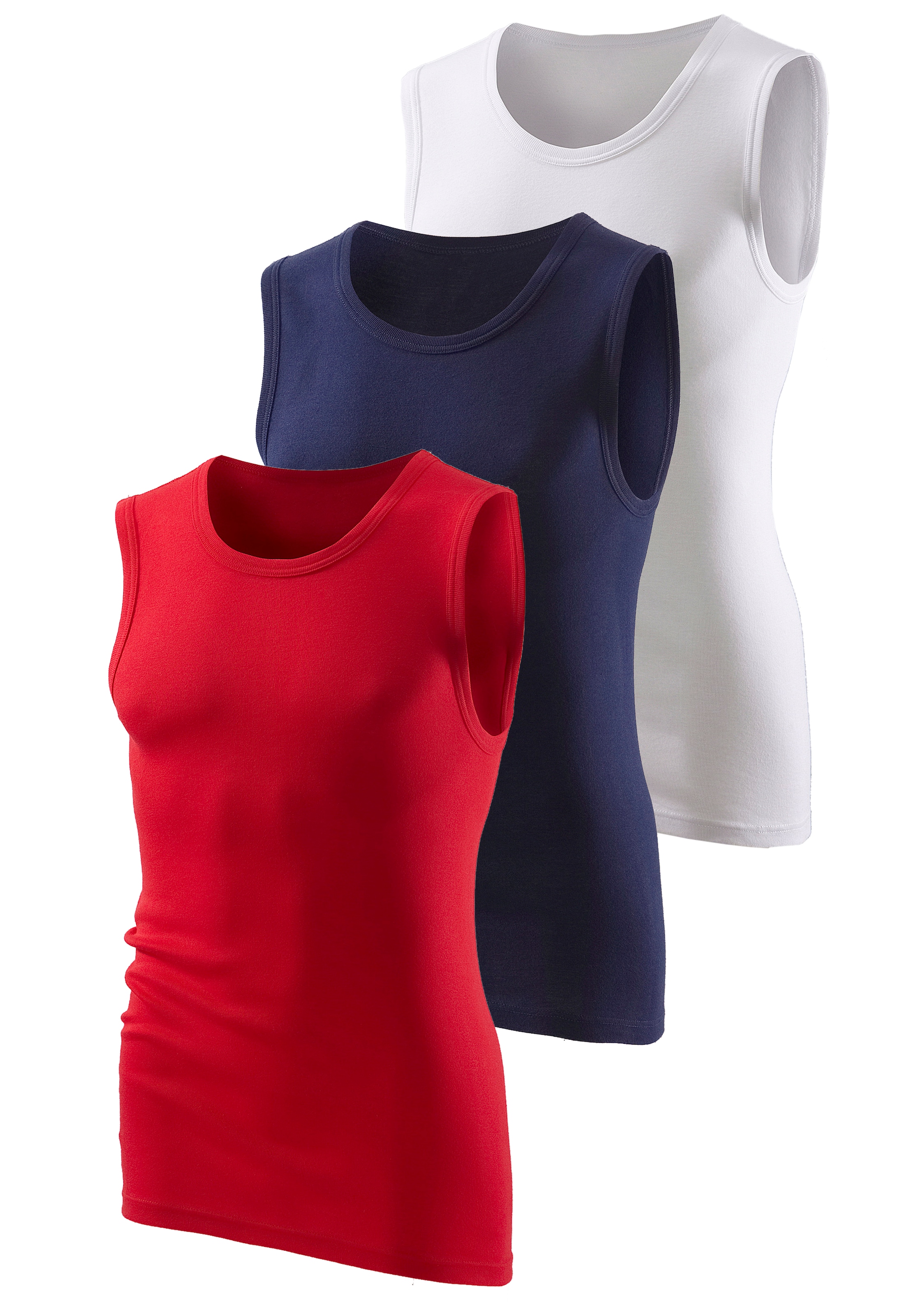 H.I.S Muscleshirt, (3 tlg.), ohne Seitennähte optimale Passform