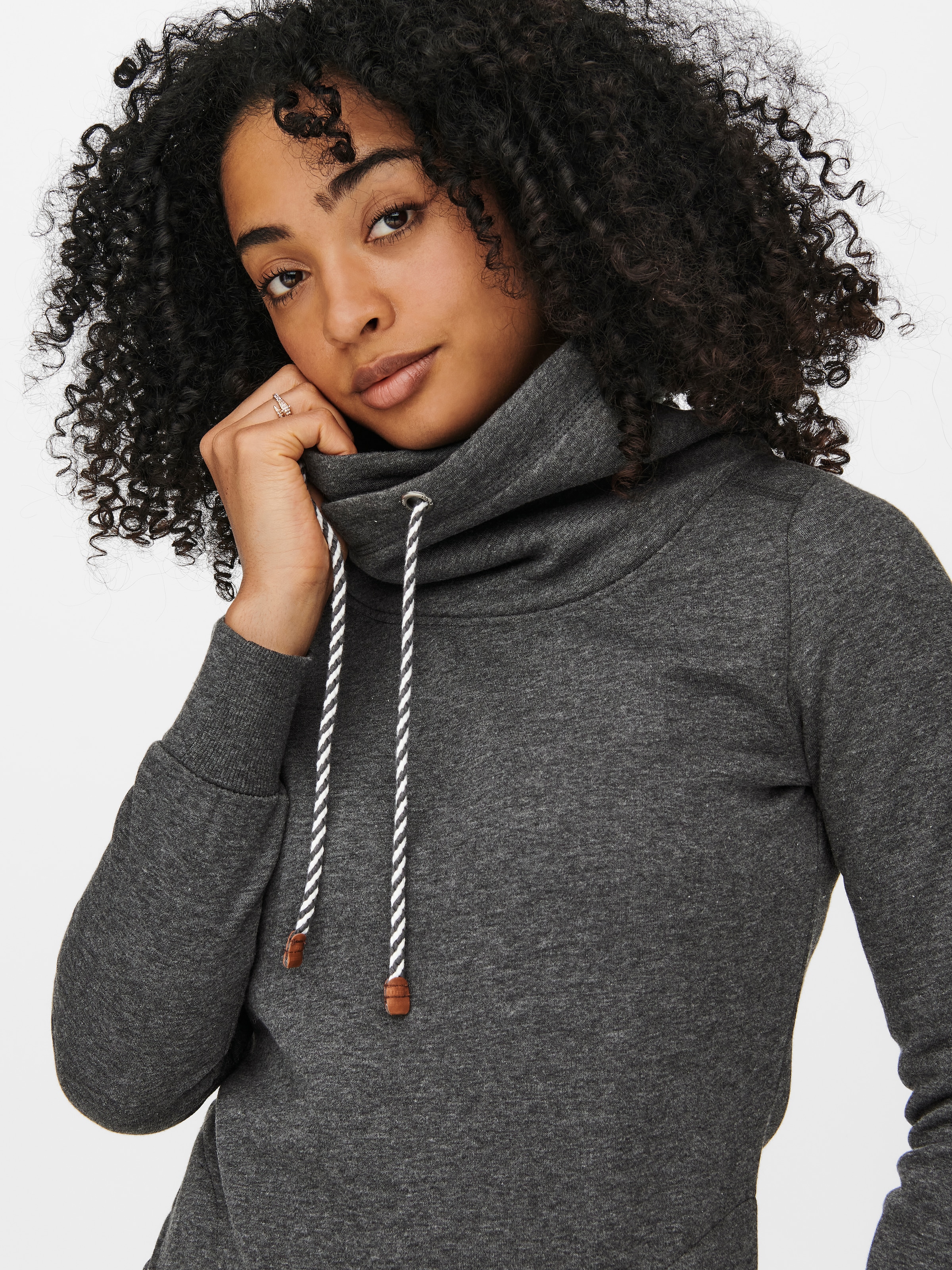 ONLY Sweatshirt »ONLBETTE L/S LONG HIGH NECK SWT«