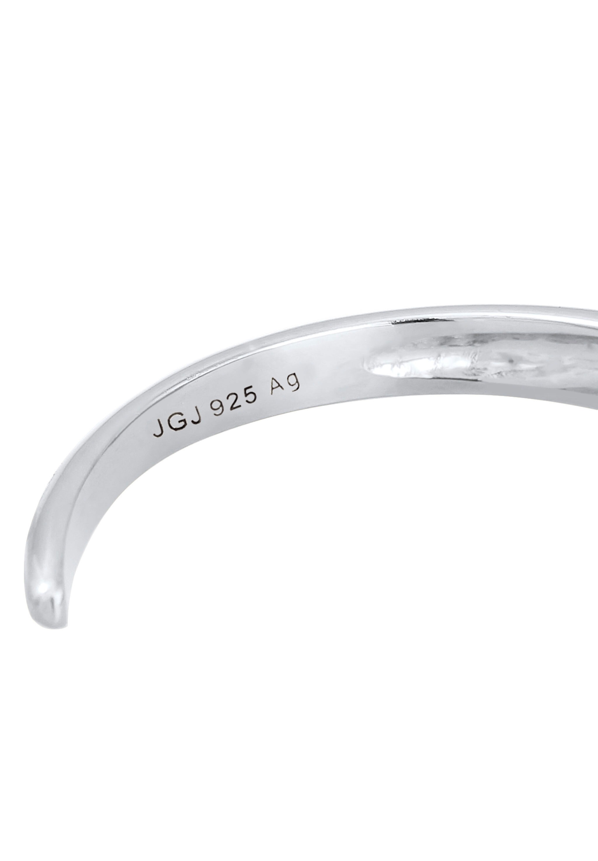 Elli Premium Armreif »Armband Armreif Offen Rund Glänzend Unisex 925 Silber«