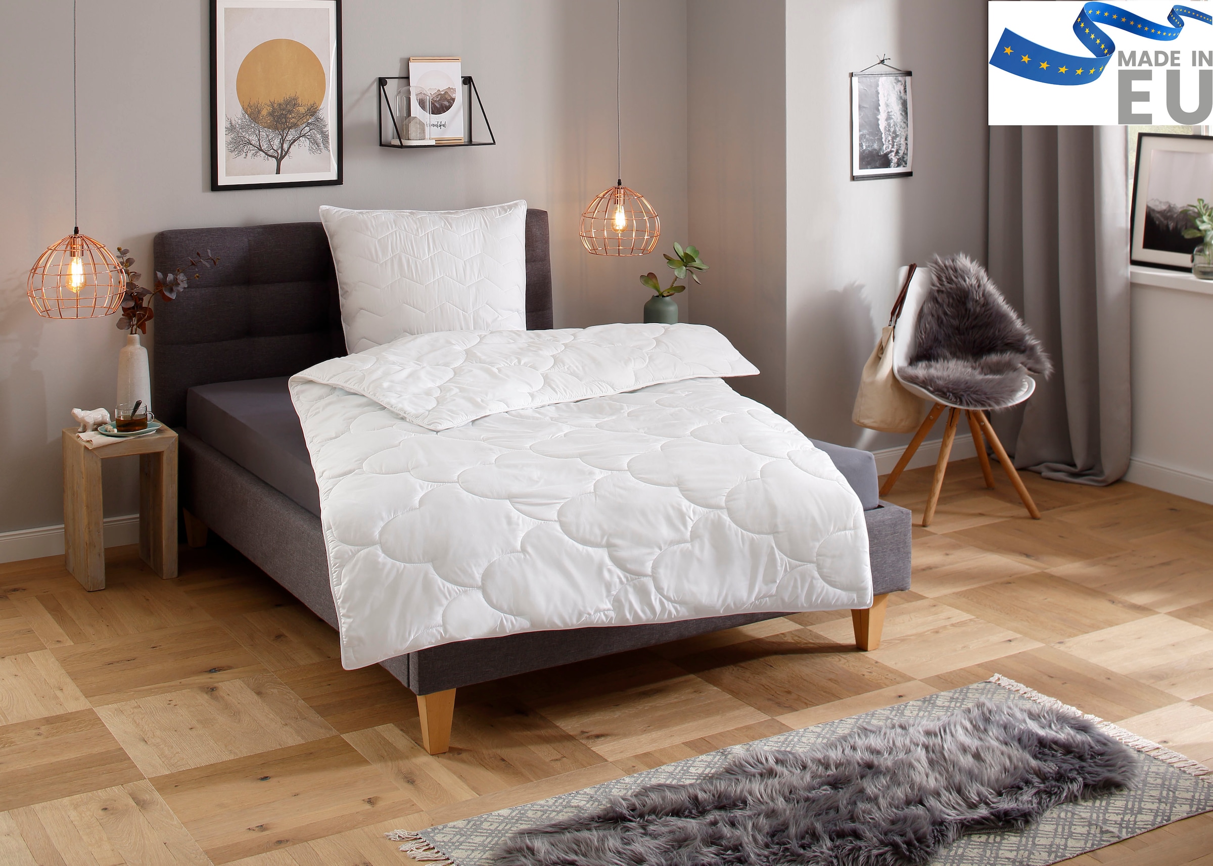 OTTO home Microfaserbettdecke "Mondschein, Bettdecke 135x200 cm, 155x220 cm, 200x200 cm" warm Füllung Polyester 1 Stk. tlg. Bettdecken, Sommer, Winter; allergiker geeignet (Hausstauballergiker)