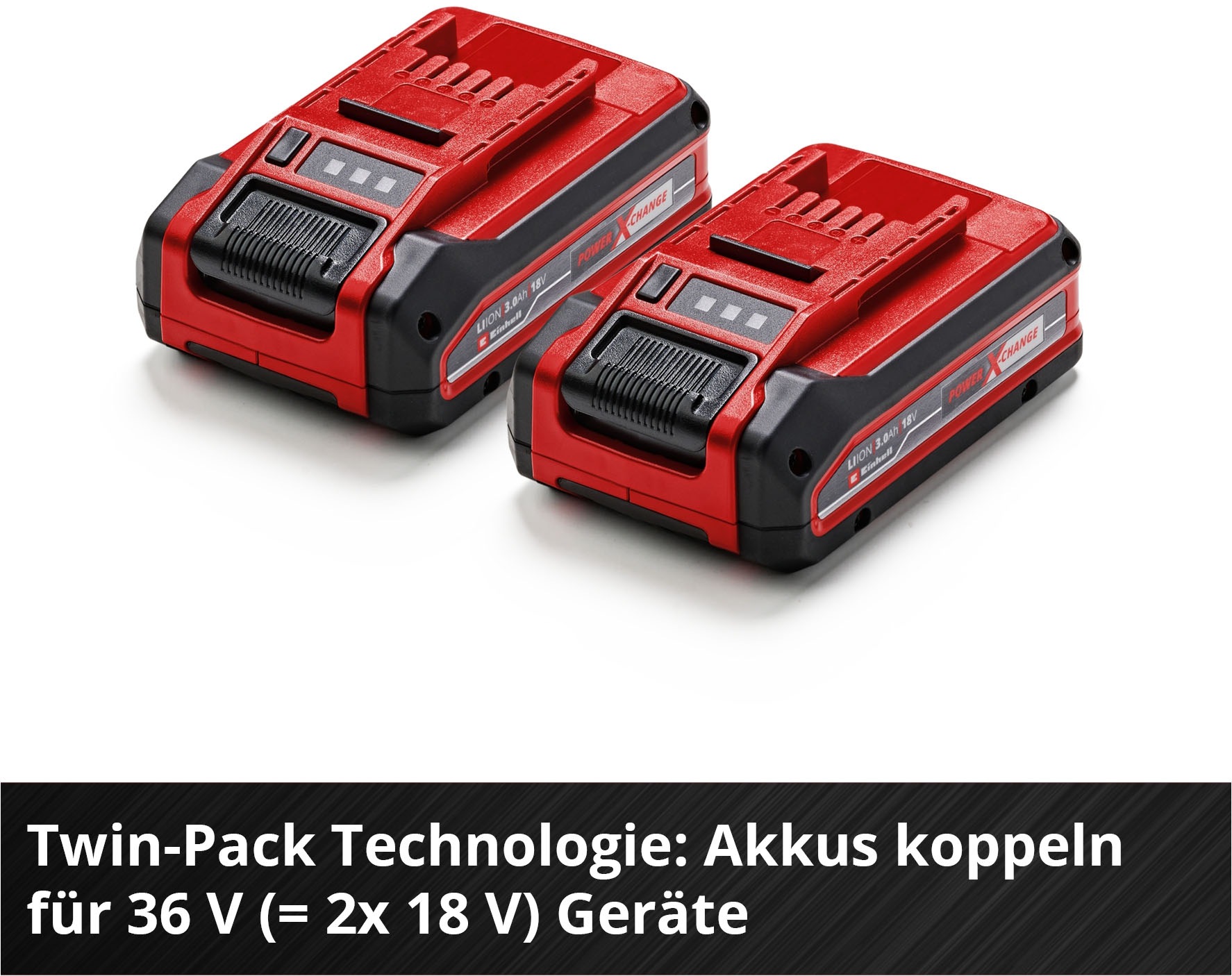 Einhell Akku »»PXC Plus Twinpack««, 18 V, 3 Ah, universell verwendbar für alle Power X-Change Geräte
