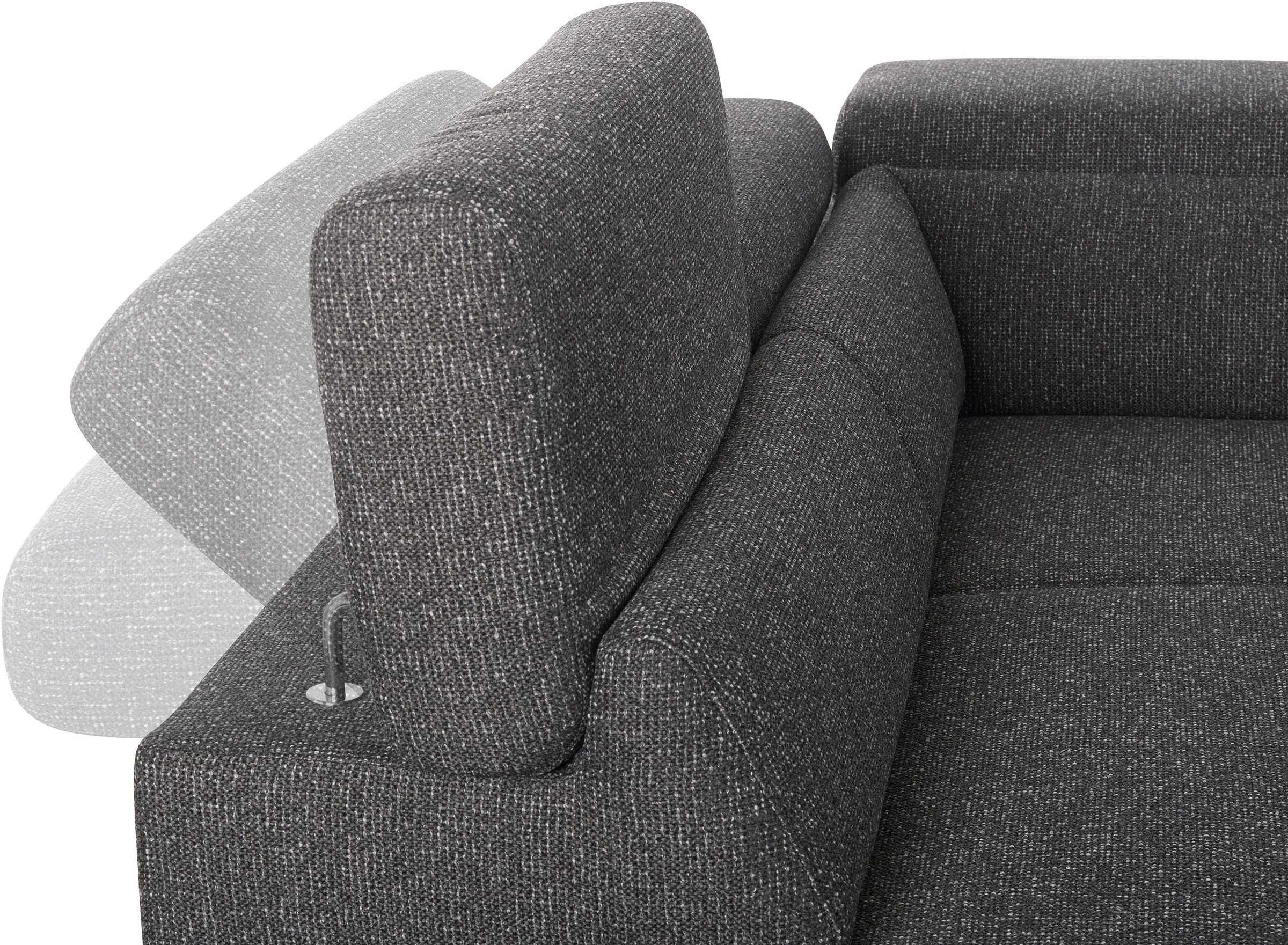W.SCHILLIG Ecksofa »finn, toller Sitzkomfort, L-Form, hochwertige Verarbeitungsdetails«, German Design Award 2016, Fußgestell Chrom glänzend, Breite 281 cm