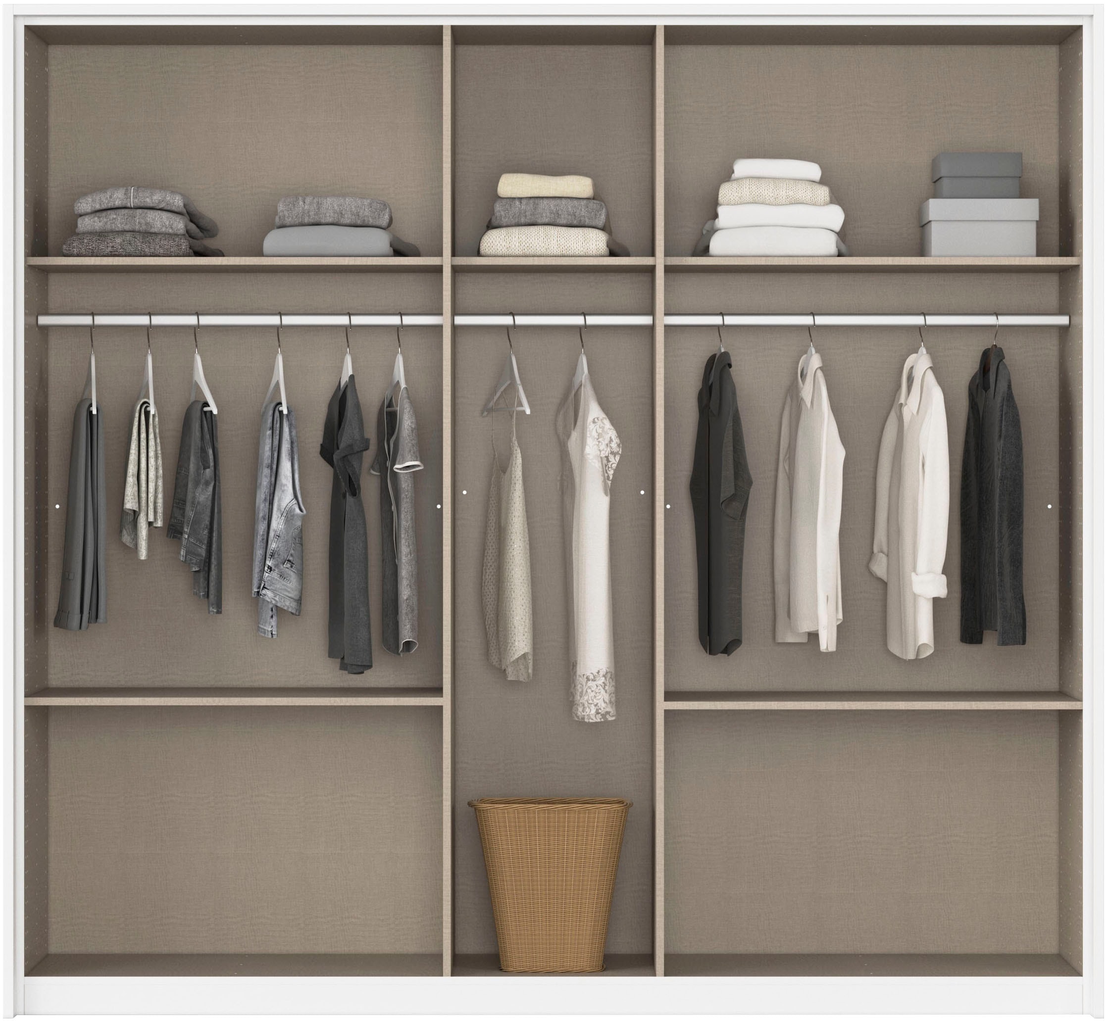 rauch Drehtürenschrank »Kleiderschrank Schrank Garderobe Wäscheschrank WILDBERG« Breiten 230/275 cm, Höhen 212/231 cm,  mit 6 Schubladen, obere Schublade mit Holz-Einteilung MADE IN GERMANY