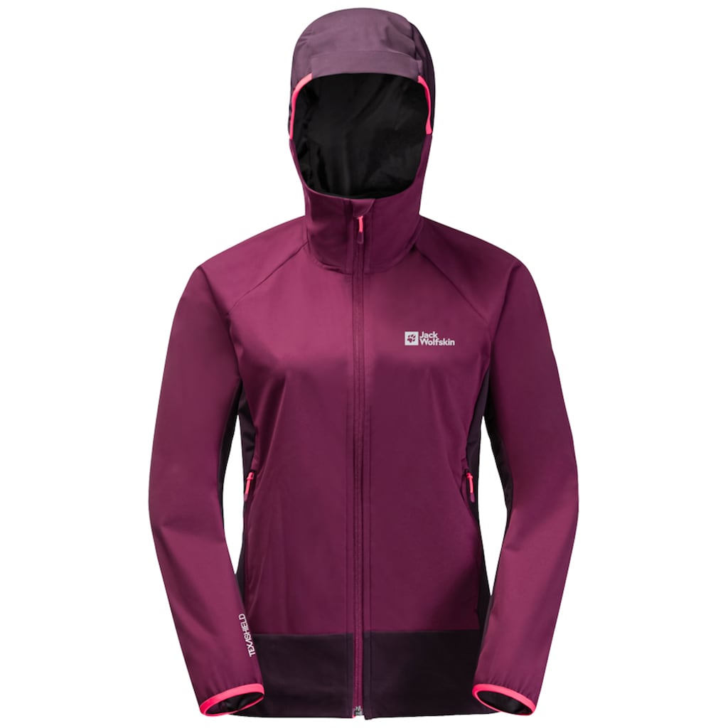 Jack Wolfskin Softshelljacke »EAGLE PEAK II HOODY W«, mit Kapuze