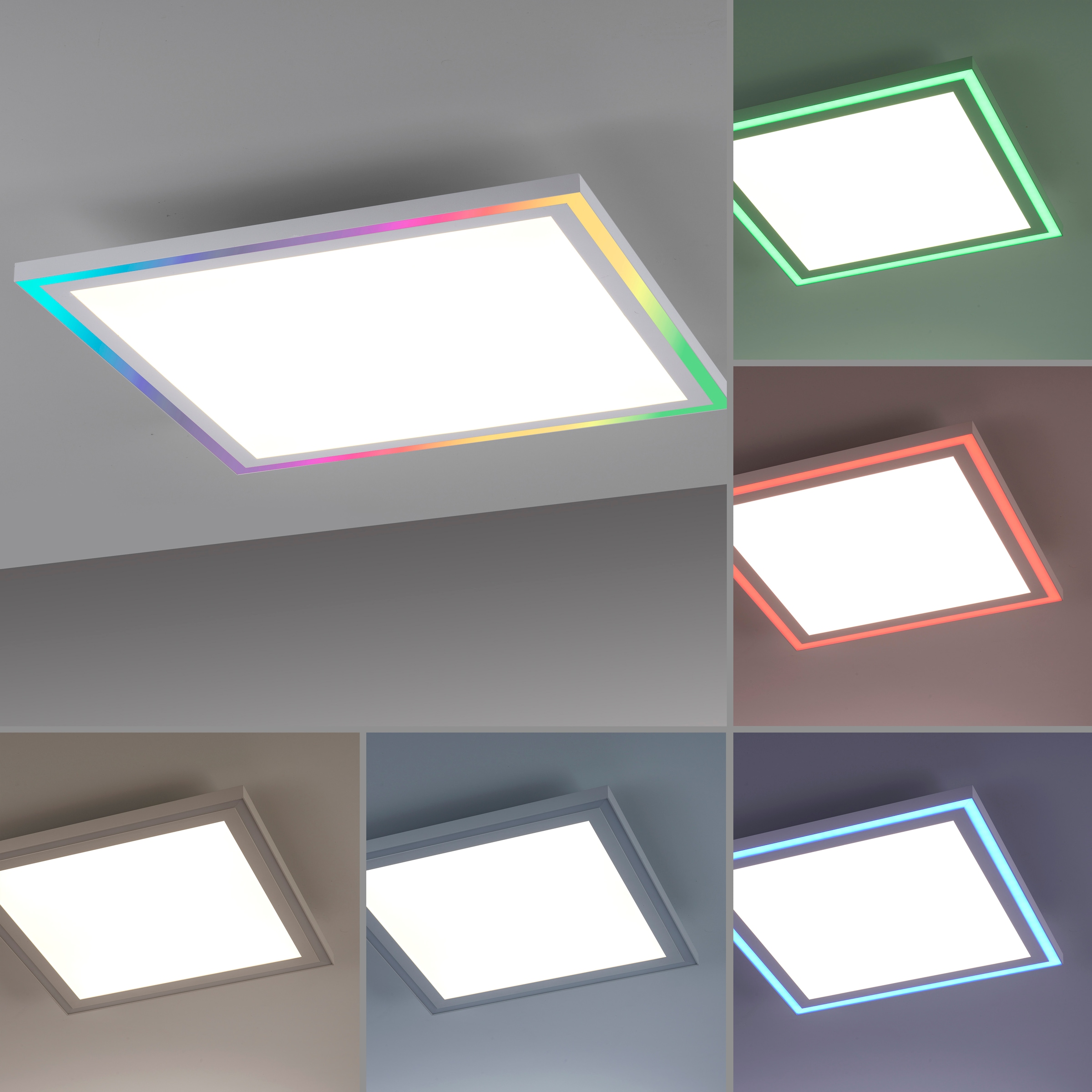 »EDGING«, Deckenleuchte dimmbar, 2 inkl. über CCT Leuchten Garantie LED, mit Funk online Fernbedienung, Jahren flammig-flammig, RGB-Rainbow, 3 kaufen | XXL - Direkt