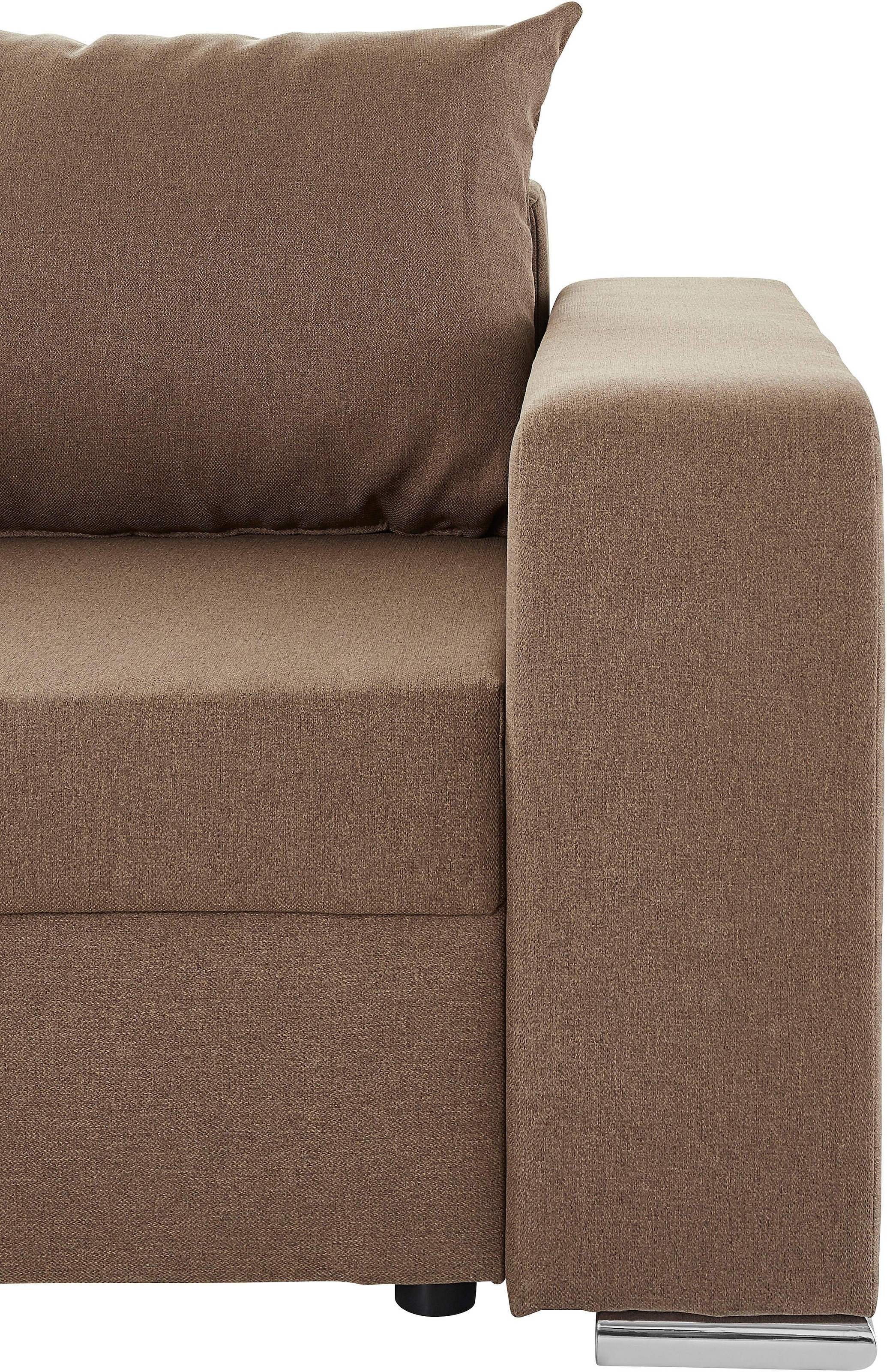 COLLECTION AB Ecksofa »John L-Form«, mit Bettfunktion, Bettkasten und Regalarmteil