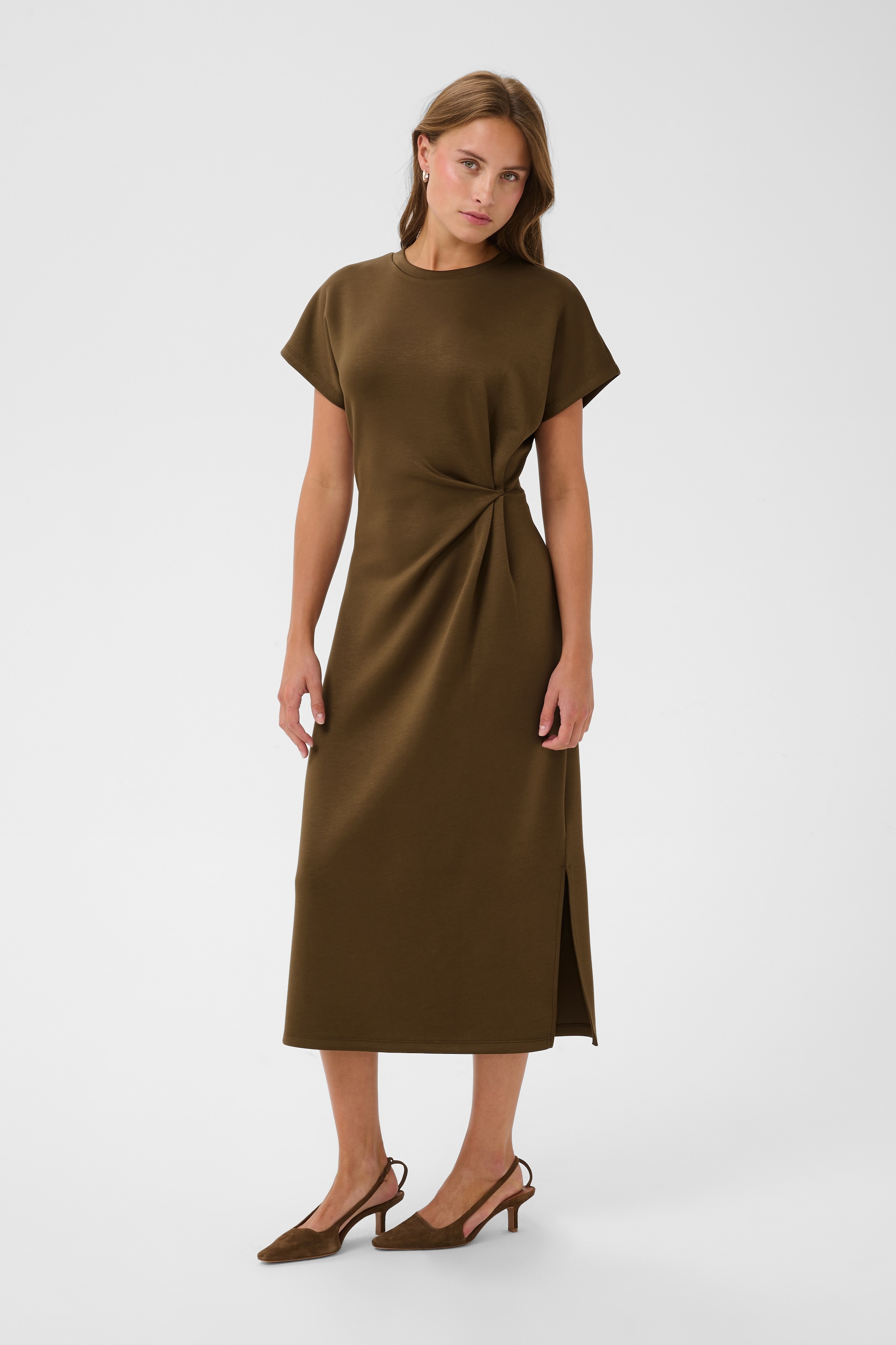 Saint Tropez Midikleid »TheoSZ Dress« Materialmix, Fitted