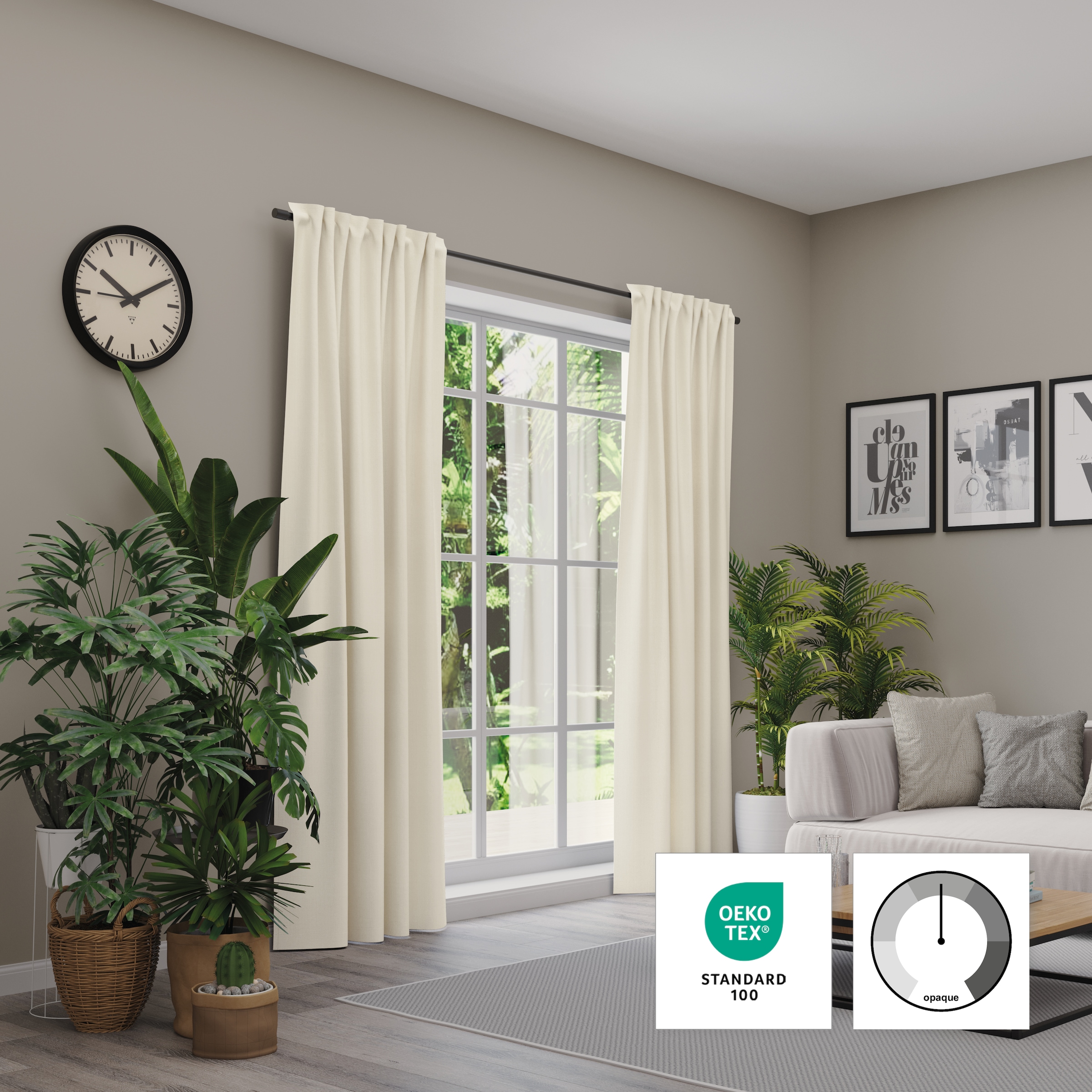 Neutex for you! Vorhang »Linessa« verdeckte Schlaufen 1 Stk. tlg. Schal mit verdeckten Schlaufen, Breite 137 cm, nach Maß