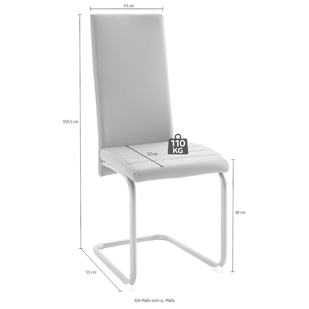 Homexperts Esszimmerstuhl »Nitro«, (Set), 2 St., Kunstleder