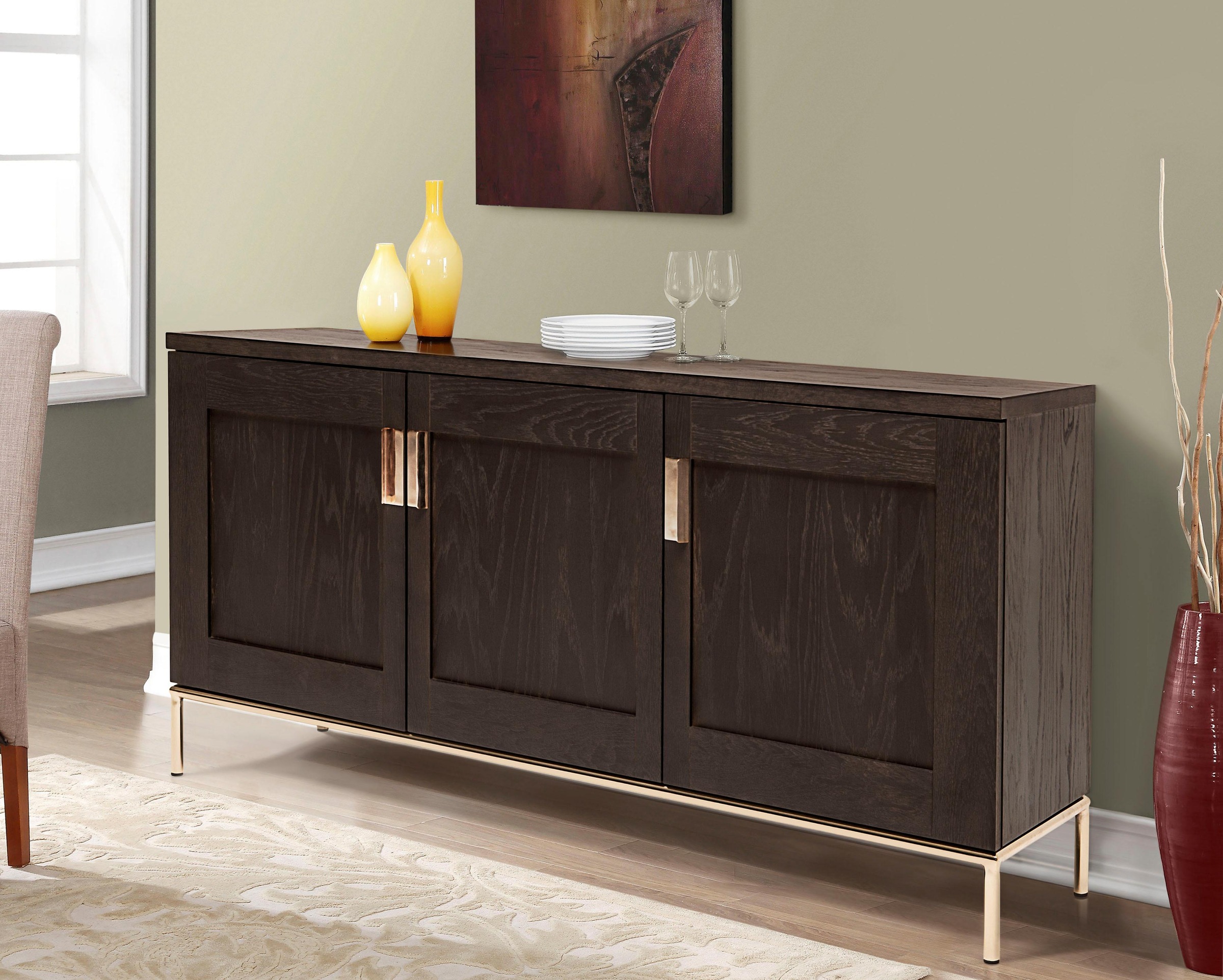 Woodman Sideboard »Parlan«, mit drei Holztüren und Anschlagdämpfern, Soft-Close, Breite 150 cm