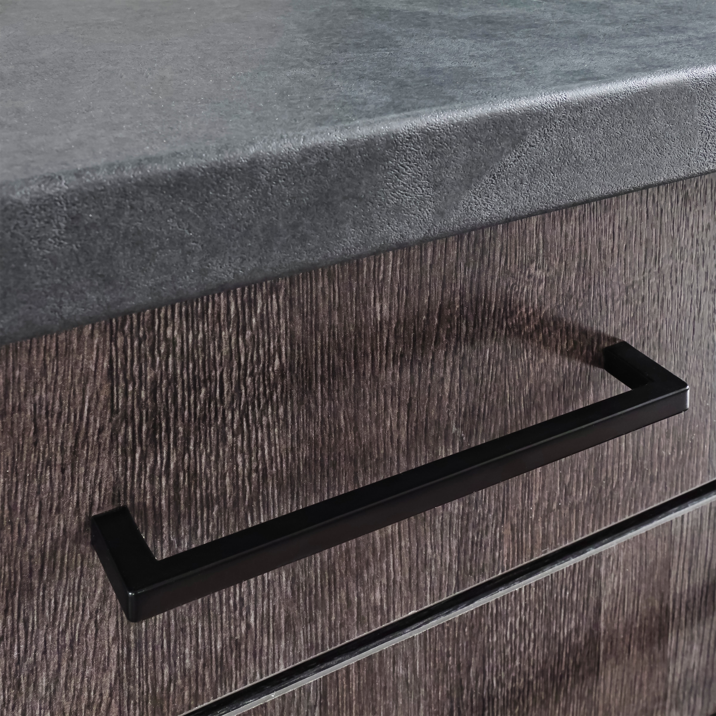 wiho Küchen Küche »Nisos«, Soft-Close, 340 cm, Backofen matt schwarz, Teleskopauszug