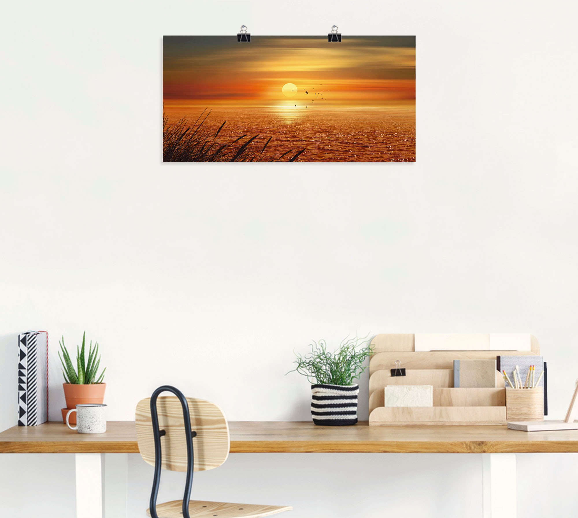 Artland Wandbild »Sonnenuntergang über dem Meer« Sonnenaufgang & -untergang 1 Stk. tlg. als Leinwandbild, Poster in verschied. Größen