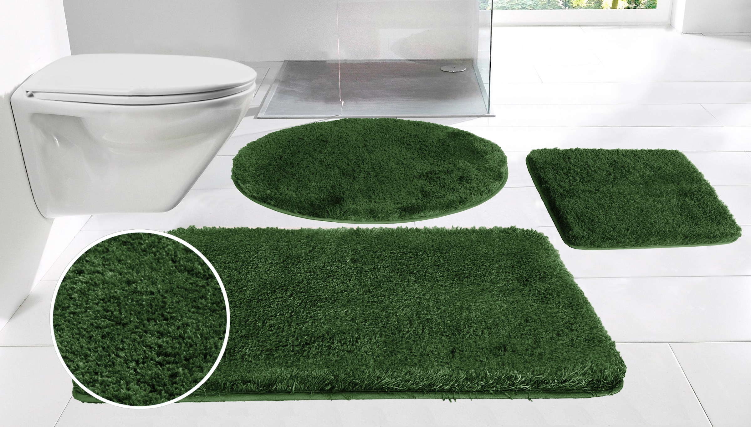 Möve Badematte »Superwuschel, Badvorleger, Badezimmer Teppich« Höhe 40 mm rutschhemmend beschichtet fußbodenheizungsgeeignet | schnell trocknend | strapazierfähig Mikrofaser-Badematte, Badteppich, rechteckig, rund & als 3-tlg. Set