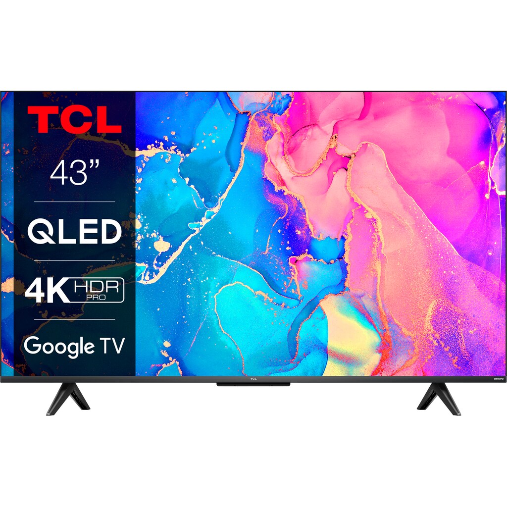 TCL QLED-Fernseher »43C631X2«, 108 cm/43 Zoll, 4K Ultra HD, Smart-TV-Google TV