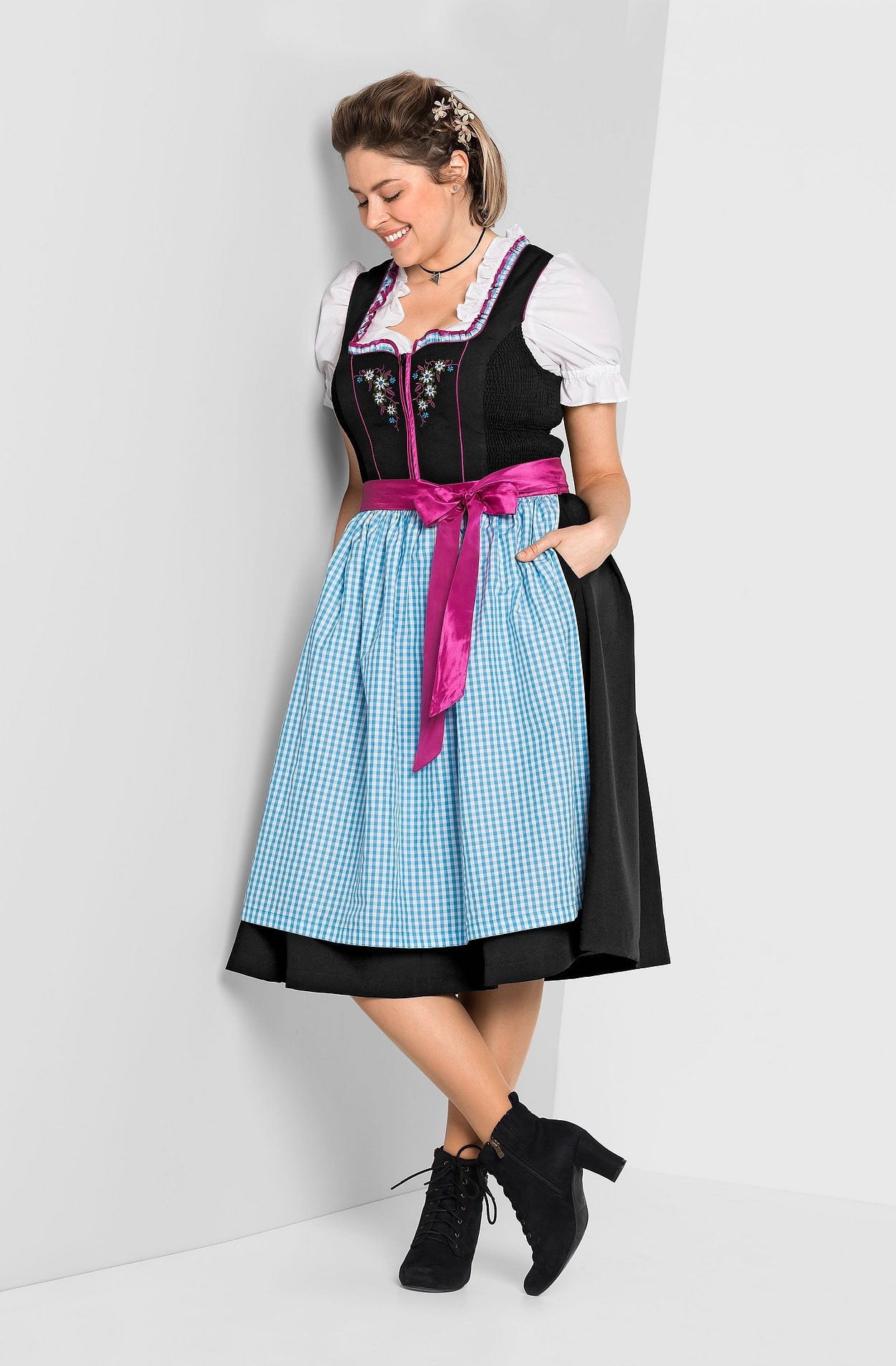 Dirndl »Dirndl mit Schürze und Bluse 3tlg.«, (mit Dirndlbluse), mit Schürze und Bluse...