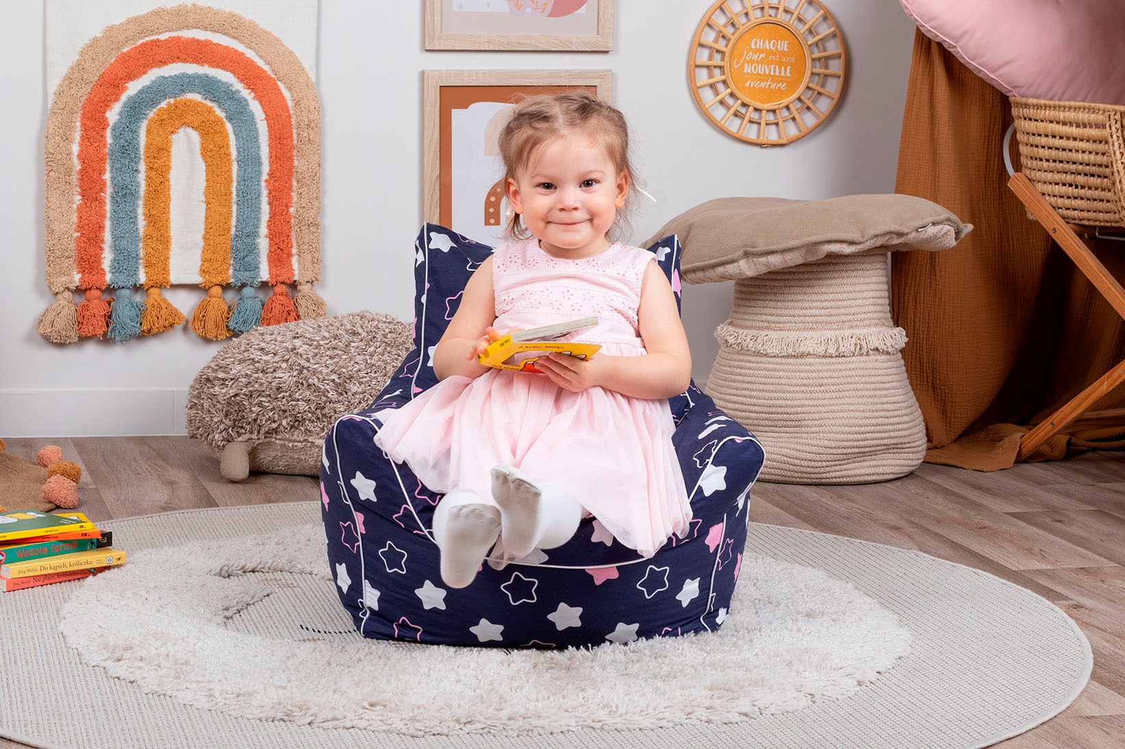 Knorrtoys® Sitzsack »Star, blue pink«, für Kinder; Made in Europe