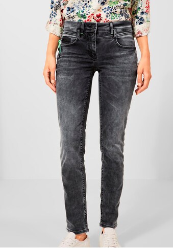 Cecil Slim-fit-Jeans, mit kontrastfarbener Zippertasche kaufen