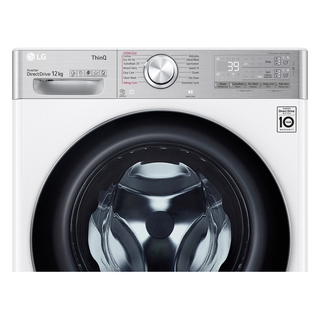 LG Waschmaschine, F4WV912AT, 12 kg, 1400 U/min