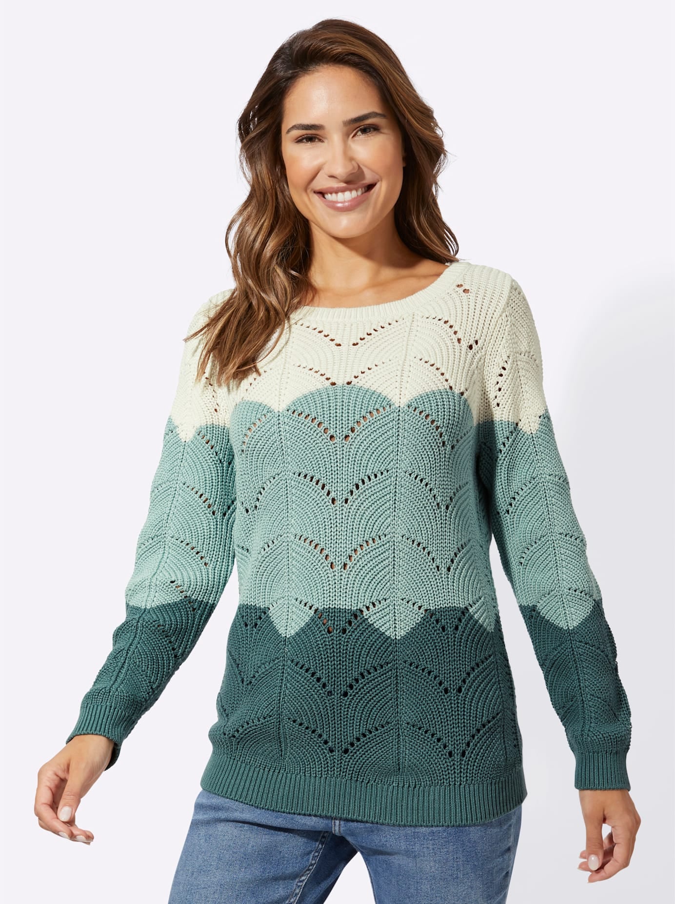 Classic Basics Ajourpullover »Rundhals-Pullover«