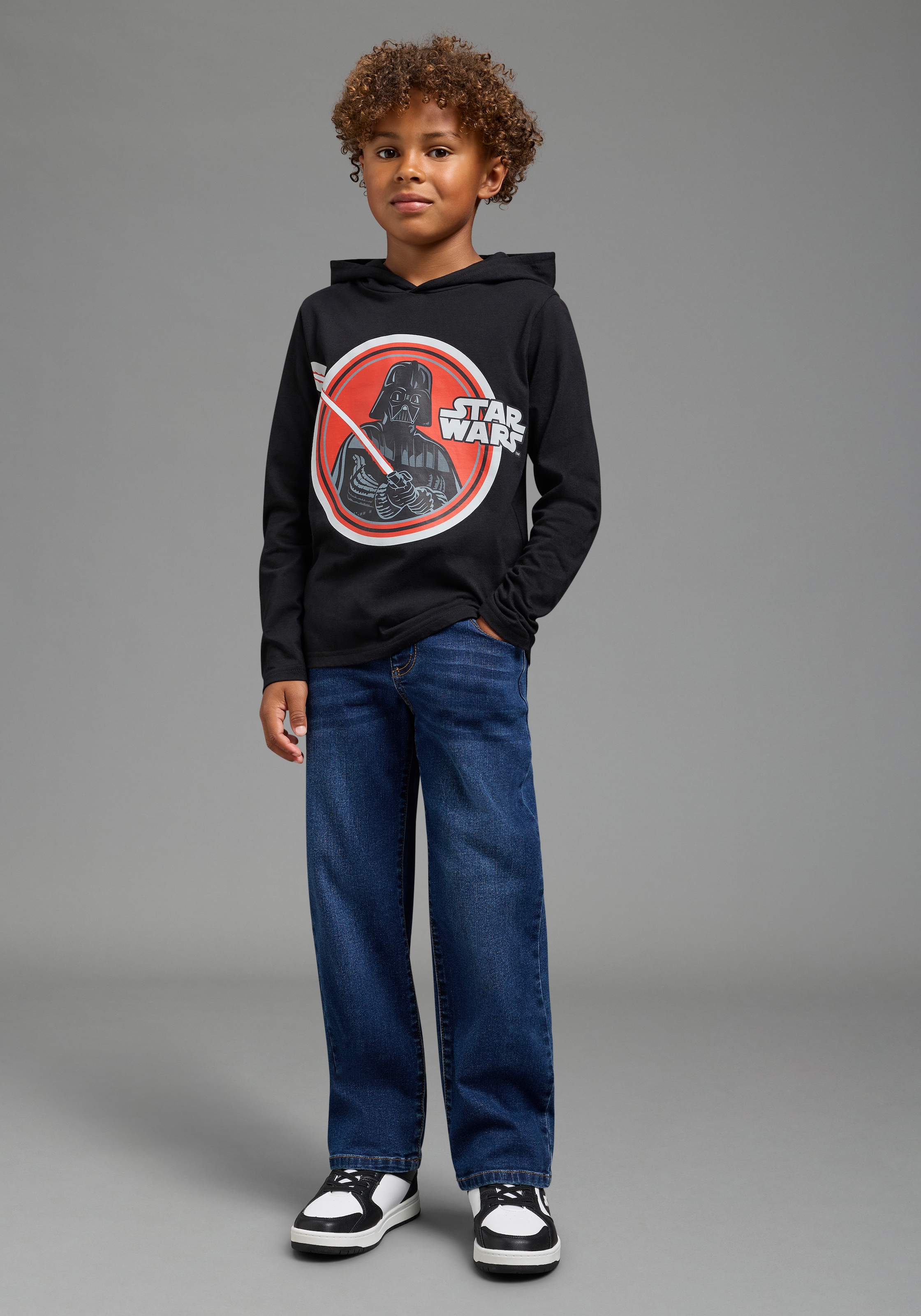KIDSWORLD Kapuzenshirt »STAR WARS: DARTH VADER Shirt, Disney« Basic-Passform, Langarm, mit Kapuze, Streetwear-Stil